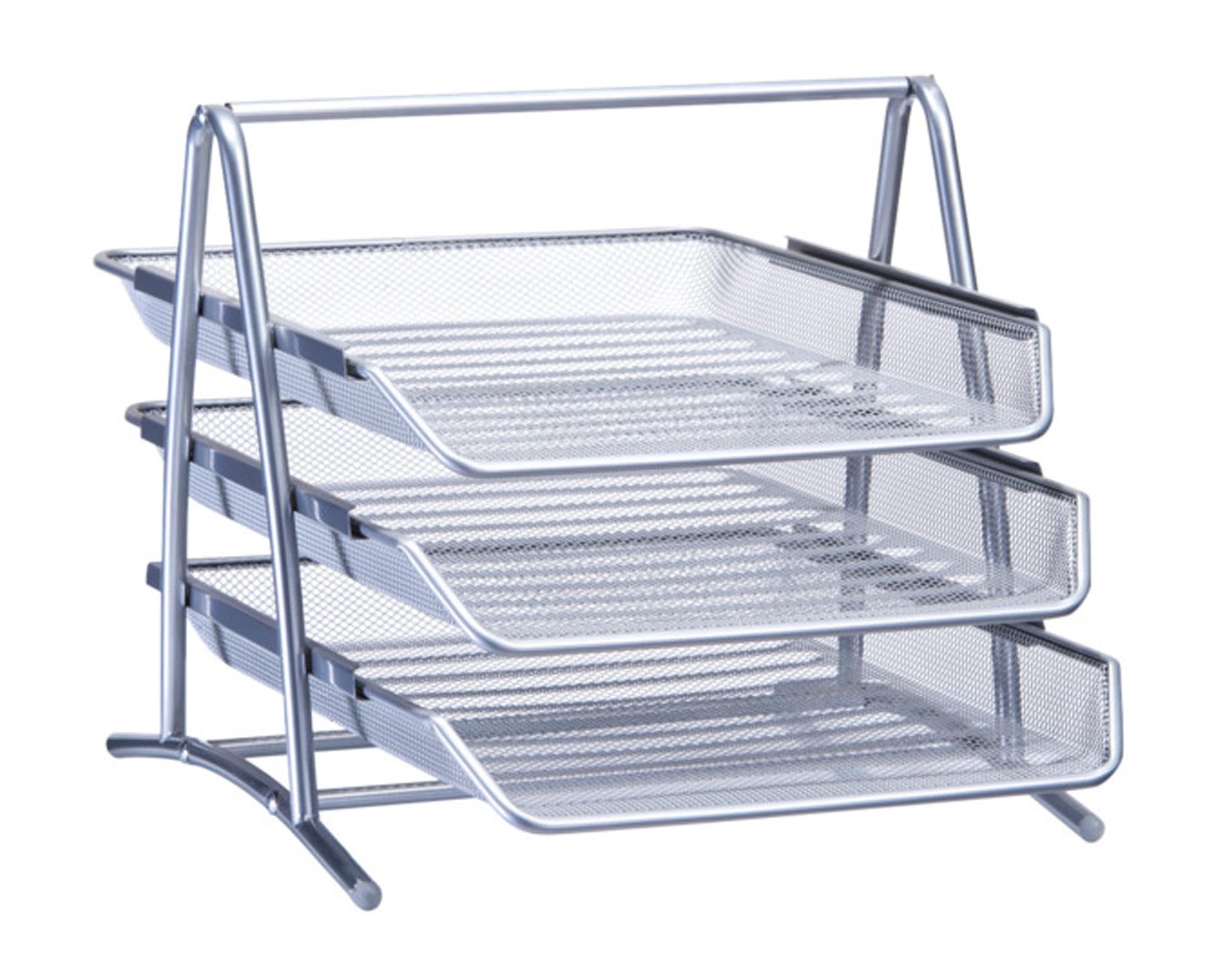 Entdecken Sie die ZELLER Dokumentenablage Mesh in Silber (35.5x29.5x27 cm) für effiziente Büroorganisation. Stilvoll, praktisch und ideal für A4-Dokumente.