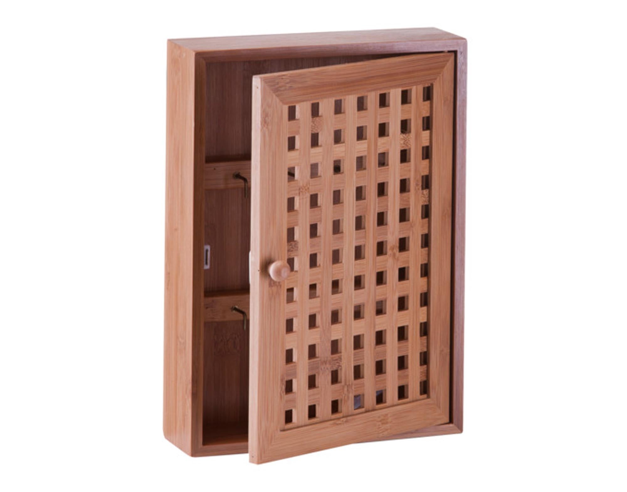 Entdecken Sie den ZELLER Schlüsselkasten Bamboo (19x6x27 cm) – stilvolle, praktische Aufbewahrung für Schlüssel aus hochwertigem, nachhaltigem Bambus.