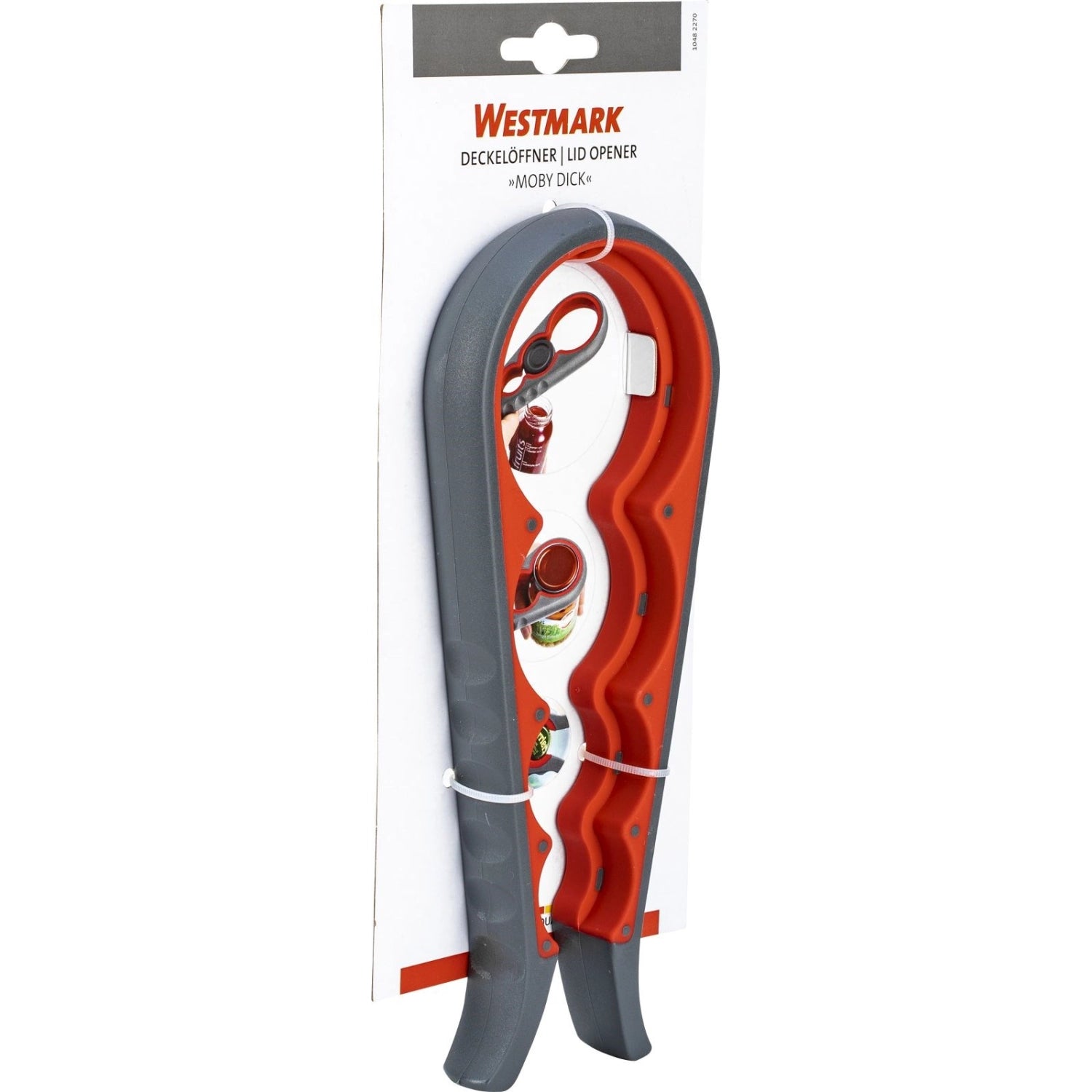 Entdecken Sie den Deckelöffner Moby-Dick von Westmark – Ihr ergonomischer Küchenhelfer für müheloses Öffnen von Gläsern und Flaschen!