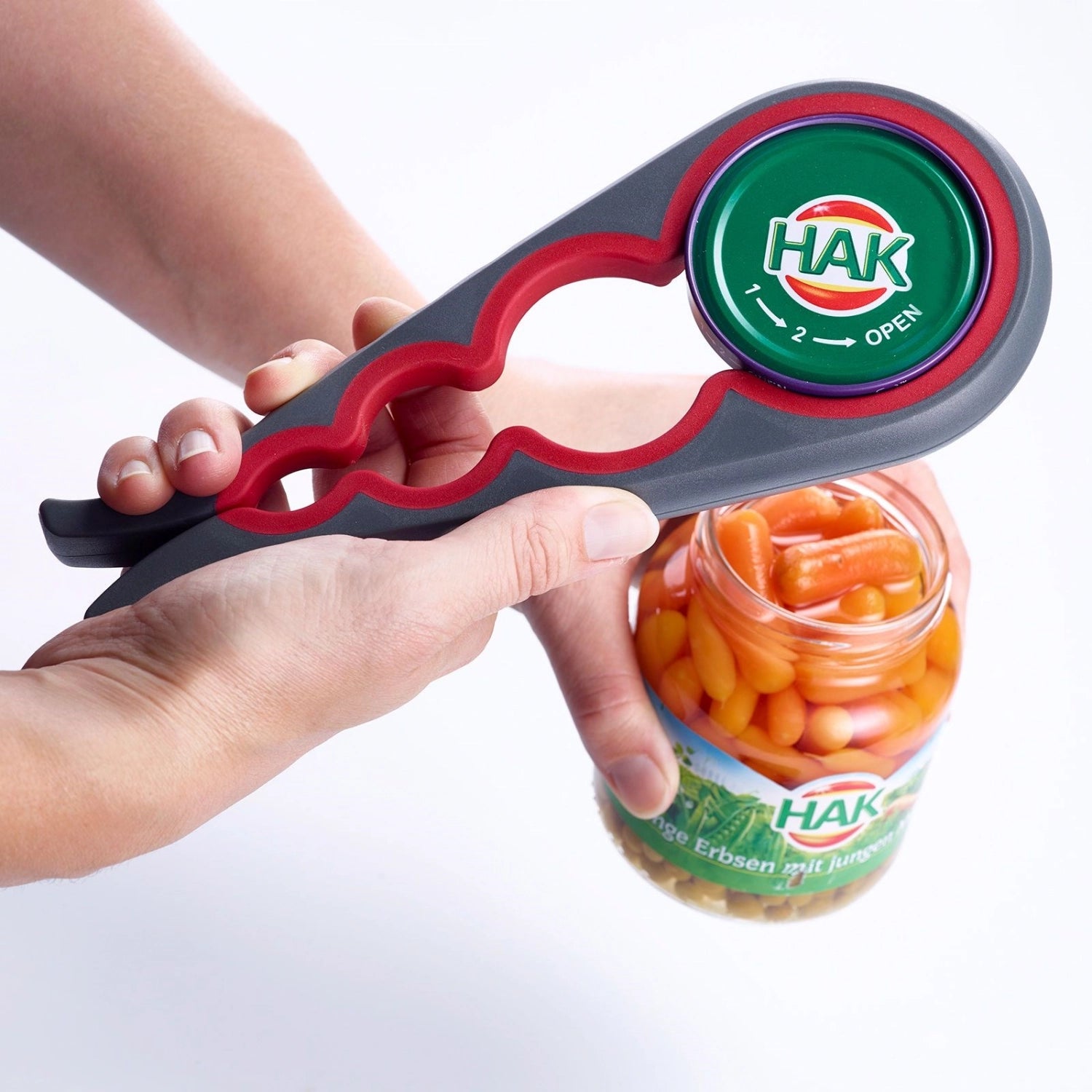 Erleben Sie mit dem Deckelöffner Moby-Dick von Westmark müheloses Öffnen von Behältern. Kompakt, ergonomisch und langlebig – ein Must-Have für jede Küche!