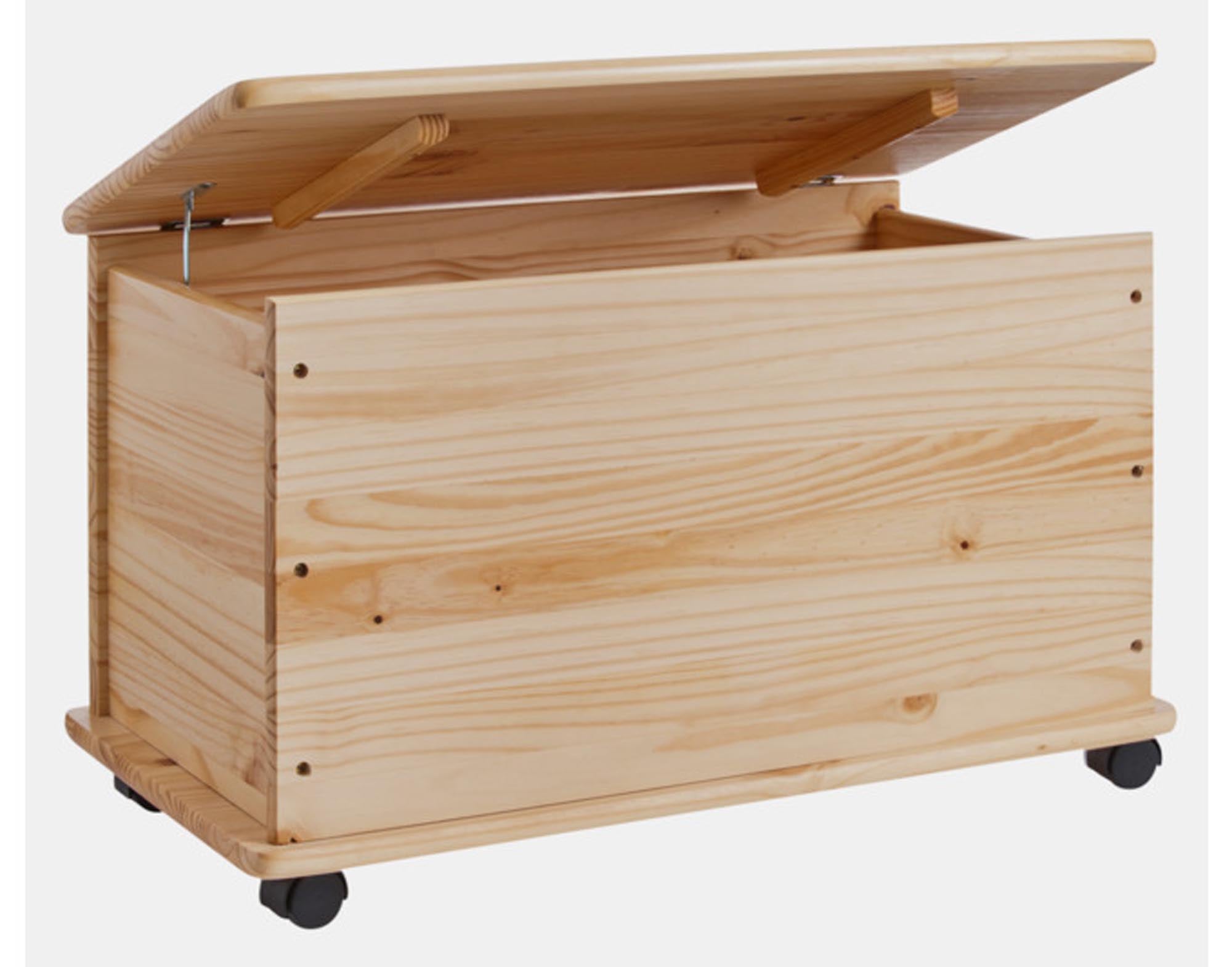 Entdecken Sie die ZELLER Spielzeugkiste mit Rollen aus Kiefernholz (73x39.5x45 cm) – ideal für Ordnung im Kinderzimmer, robust und umweltfreundlich.