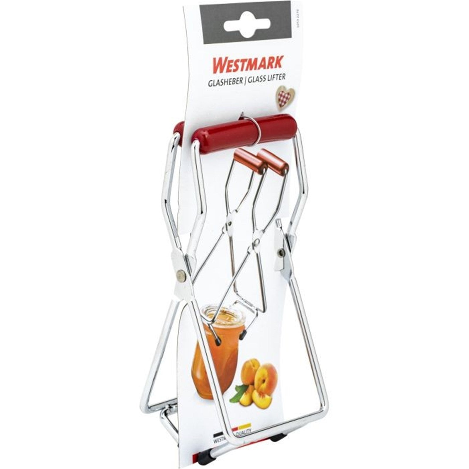 Glasheber von Westmark, 22x8x4cm, ideal für sicheres Anheben von Gläsern und Deckeln, robustes Design, ergonomisch und benutzerfreundlich.