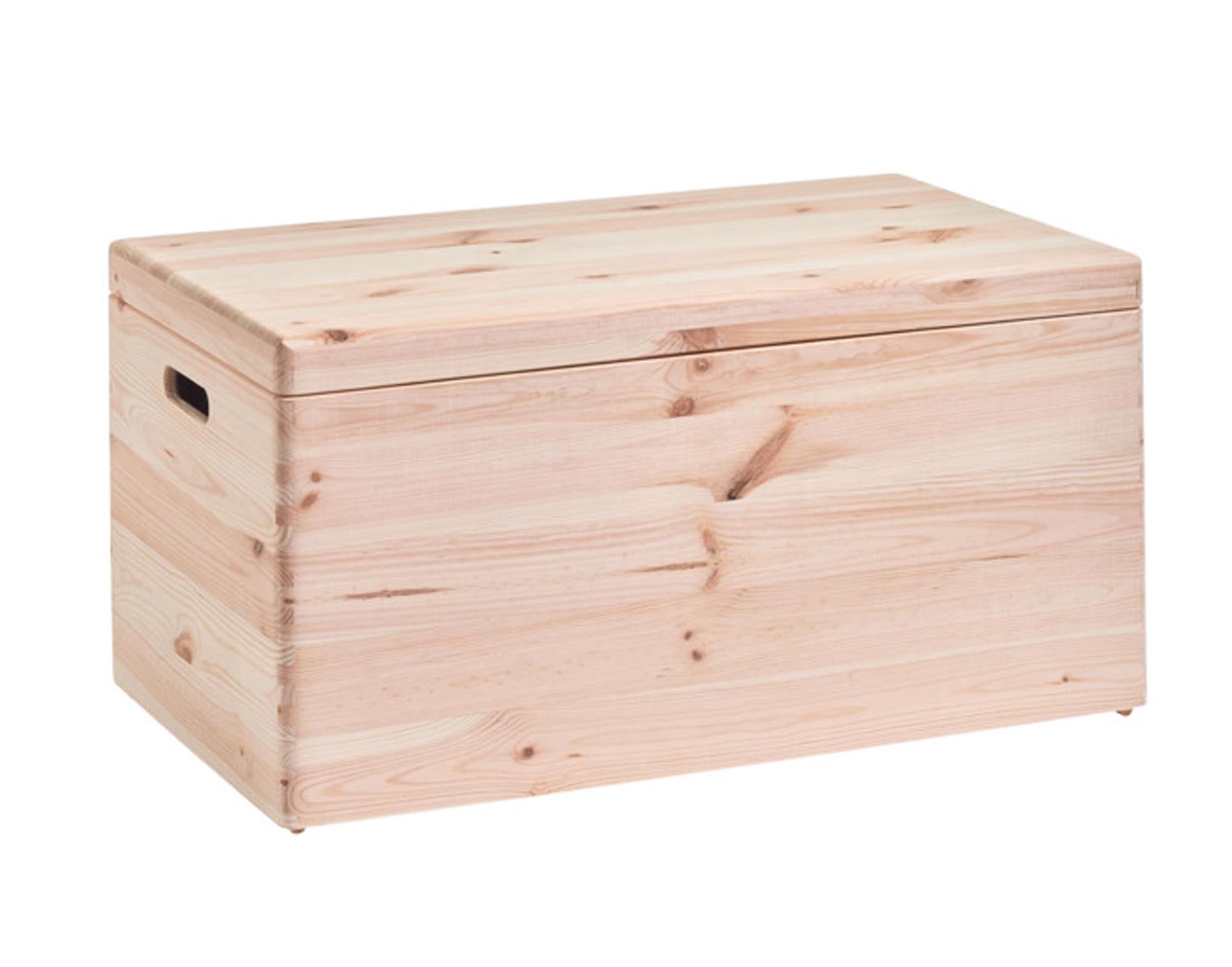 Die ZELLER Allzweckkiste mit Deckel aus Kiefernholz (60x40x24 cm) bietet stilvolle Aufbewahrung für Spielzeug, Bücher und mehr.