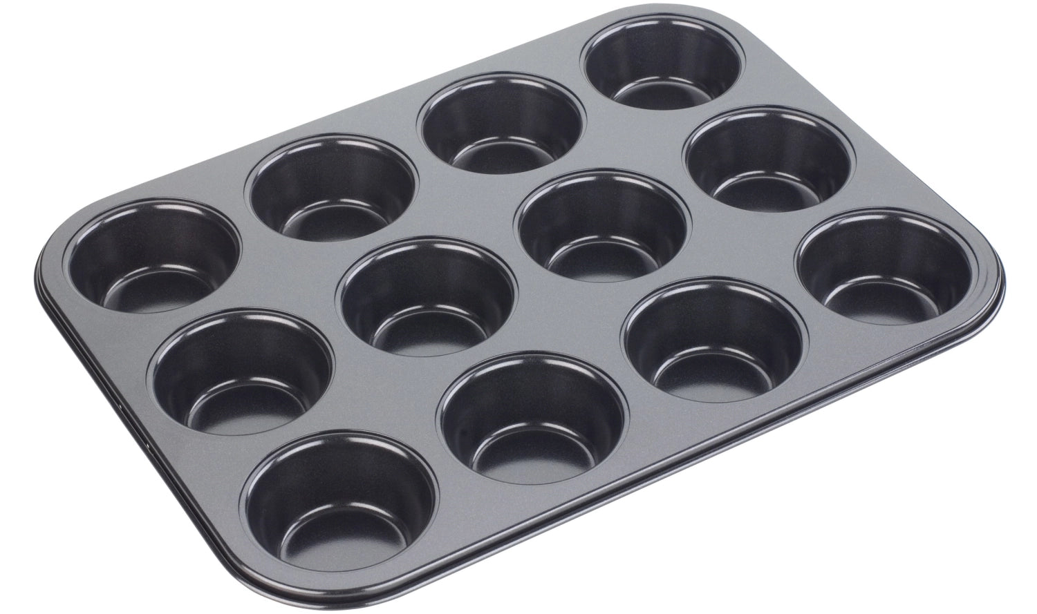 Tiefes Muffinblech für 12 Muffins, 35x26.5x3 cm, antihaftbeschichtet, ideal für gleichmäßiges Backen, von Tala, perfekt für kreative Backideen.