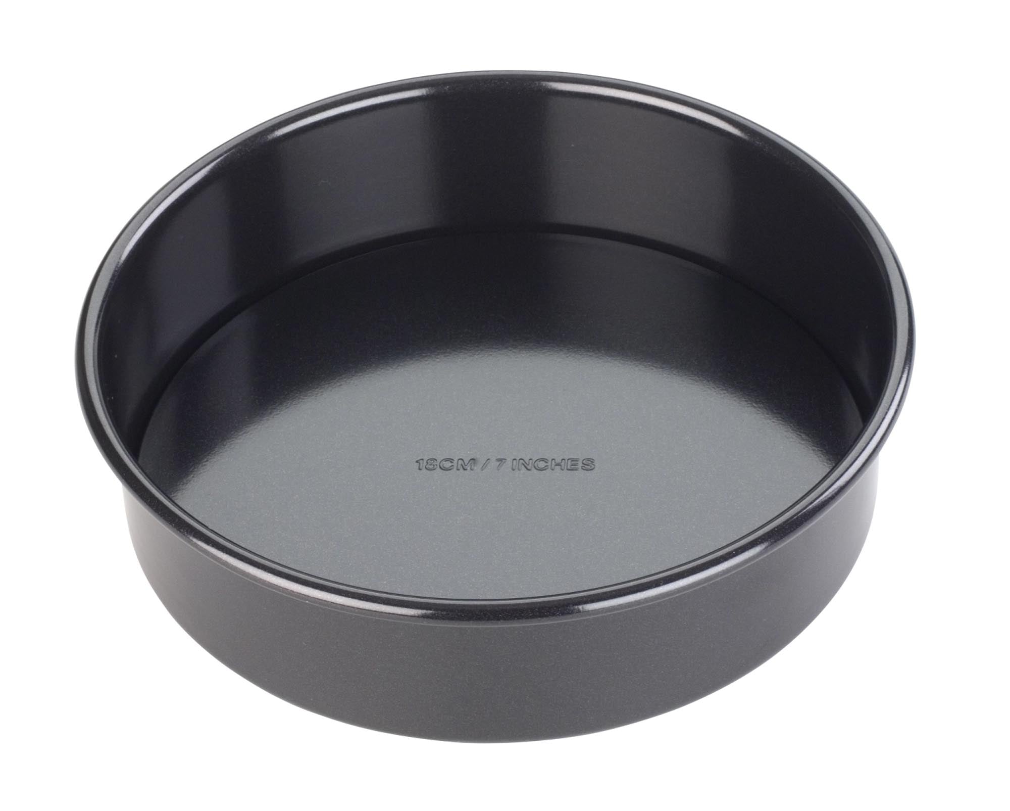 Runde Backform von Tala, 18cm, antihaftbeschichtet, loser Boden, ideal für gleichmässiges Backen und einfaches Entnehmen.