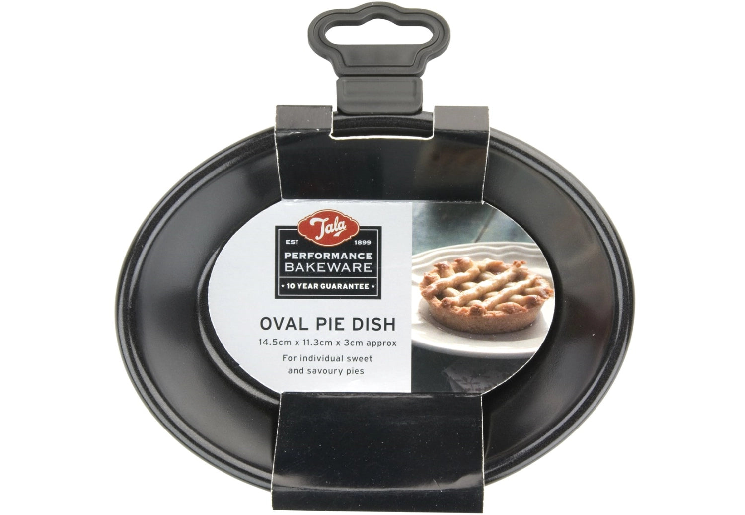Ovaler Kuchenbackform von Tala, 13.5x10x2.5cm, ideal für kleine Kuchen, mit effektiver Antihaftbeschichtung für einfaches Entformen.