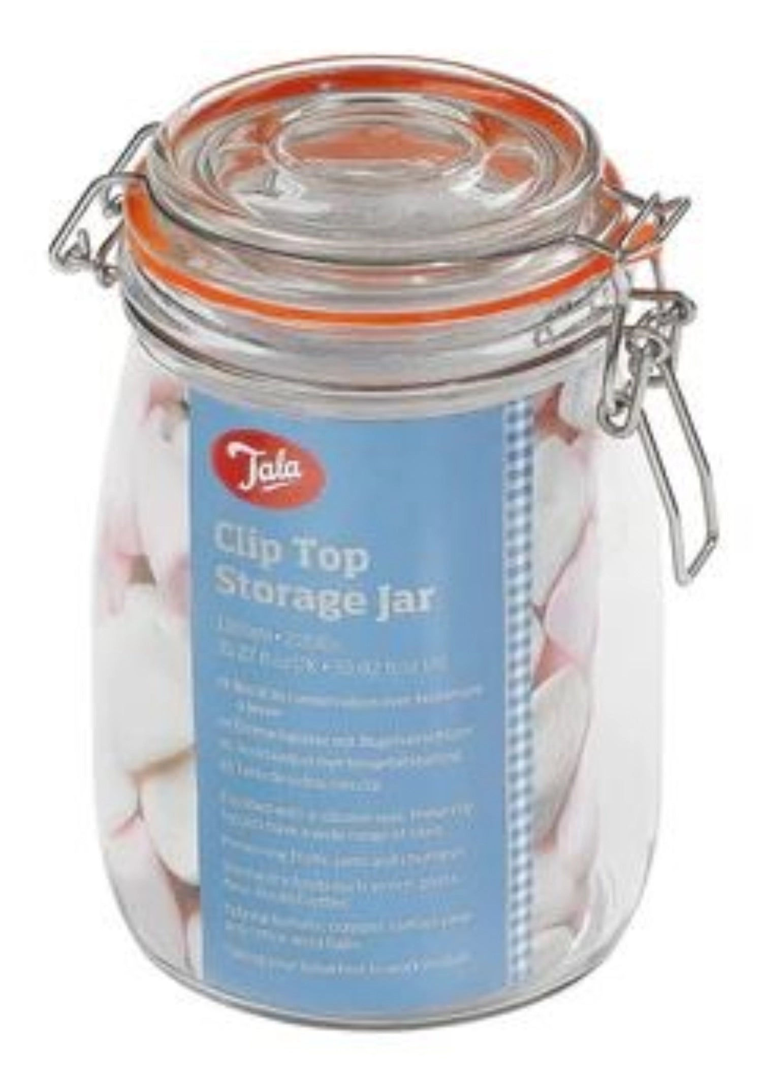 Praktisches 1 Liter Glas mit Bügelverschluss von Tala, perfekt für die Aufbewahrung von Lebensmitteln und zur Organisation in der Küche.