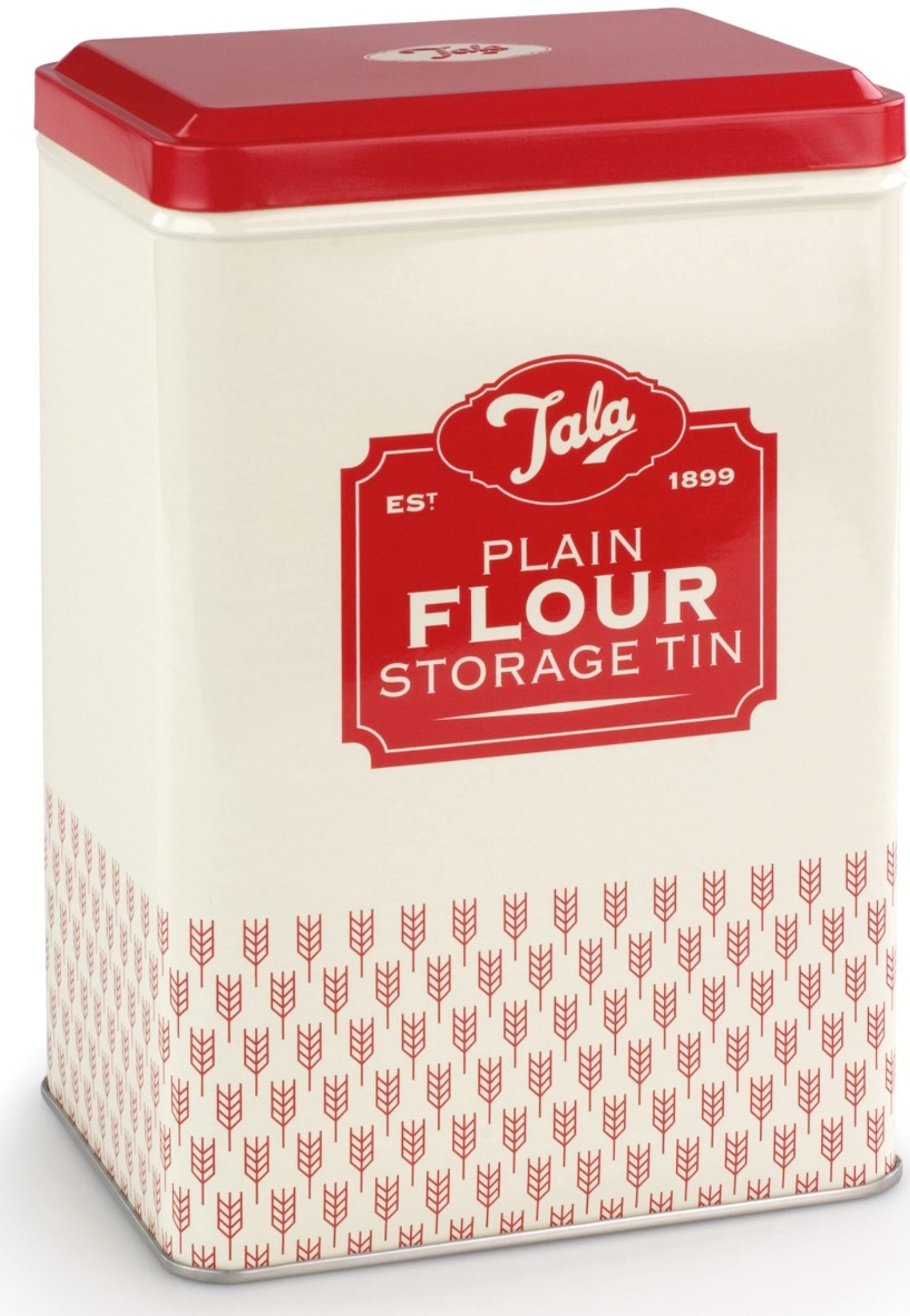 Tala Aufbewahrungsdose für Mehl in Rot, 9.2x18.6x12.1cm, elegantes Design für eine praktische und stilvolle Küchenorganisation.