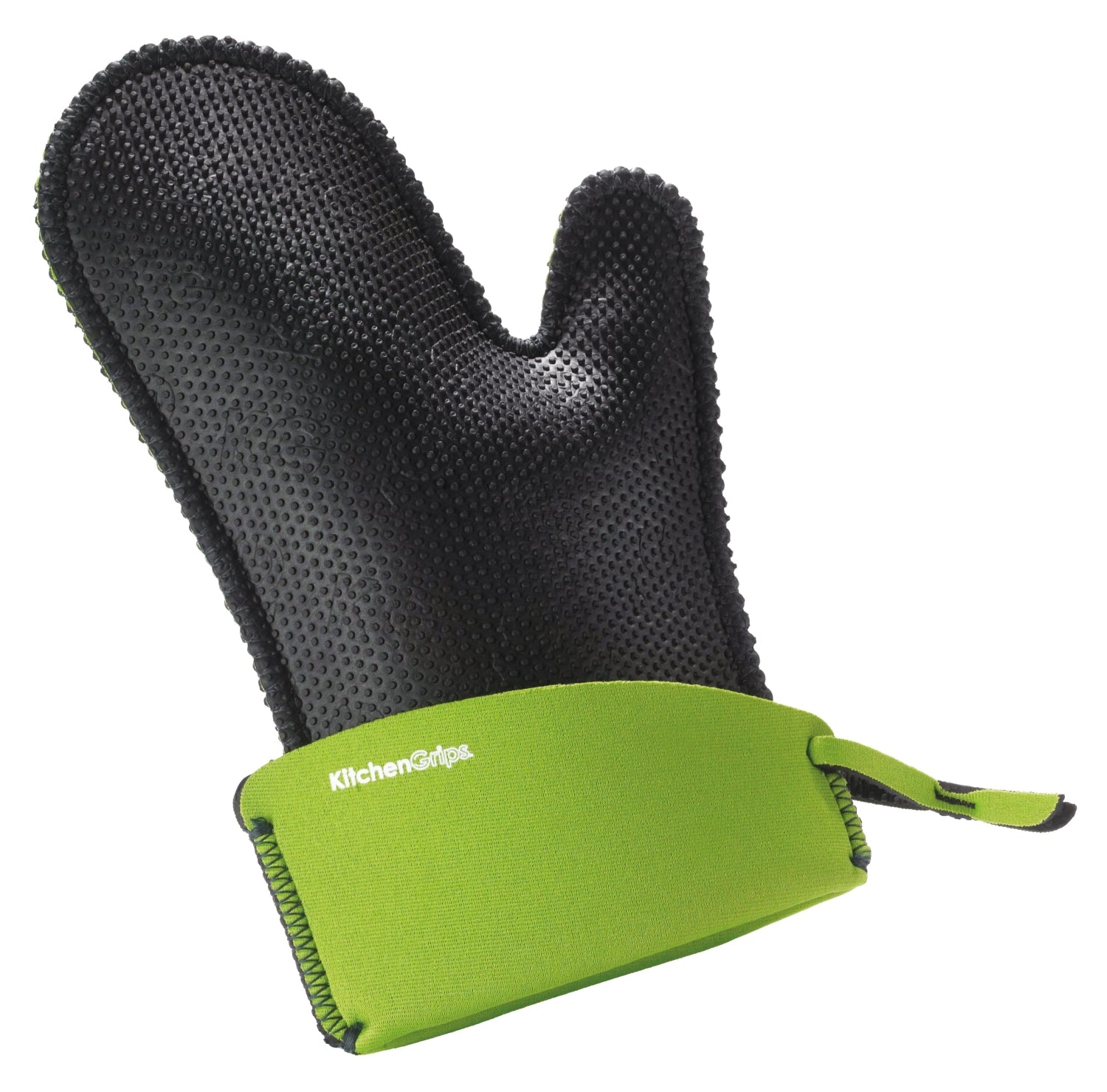 Küchenhandschuh Schwarz Groß Grün 28cm von Cuisipro: hitzeresistent, rutschfest, pflegeleicht – ideal für sicheres Kochen und Backen.