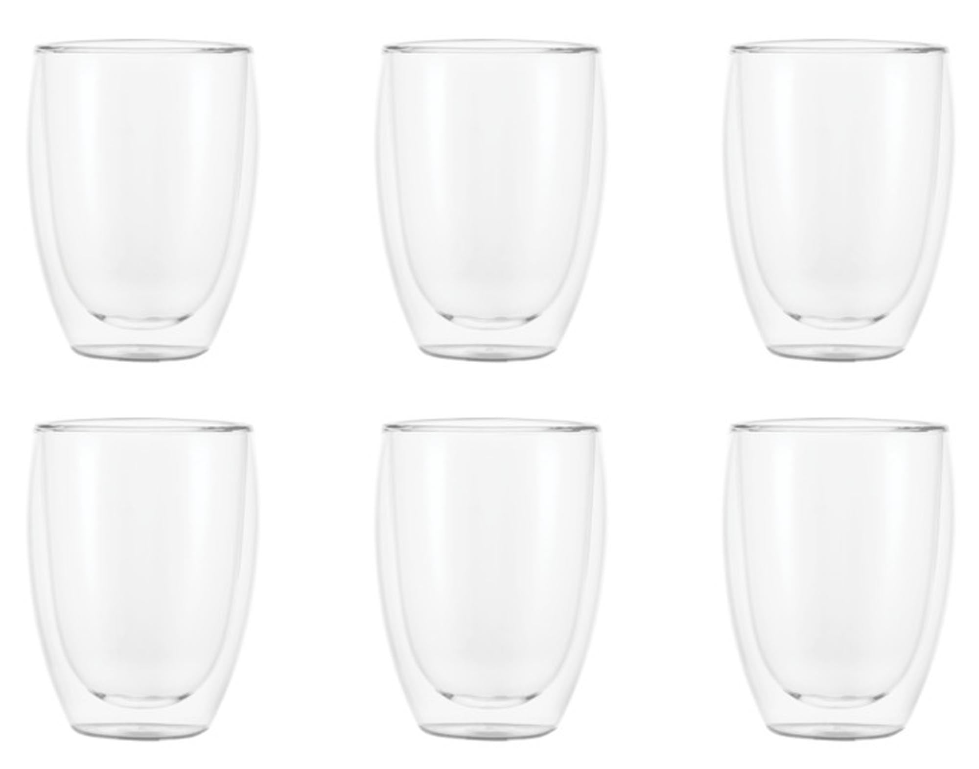 Entdecken Sie die BODUM Pavina doppelwandigen Trinkgläser (6 Stück, 0,35 l) – ideal für heiße und kalte Getränke, spülmaschinenfest und stilvoll.