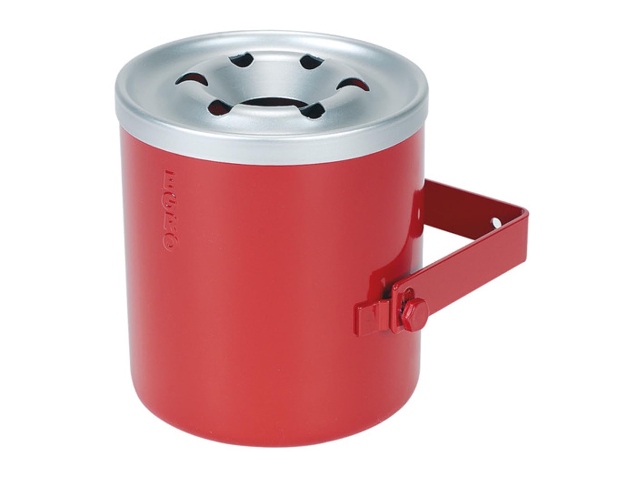 EGRO Industrie-Ascher rot 2 l ø 14 cm – Robuster Aschenbecher für Industrie, mit Kippvorrichtung und langlebigen Materialien. Ideal für Gewerbe.