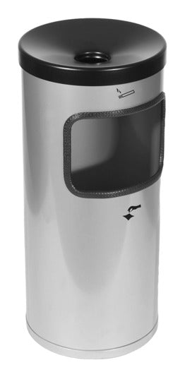 Abfallascher Rondo Boden neusilber in präsentiert im Onlineshop von KAQTU Design AG. Aschenbecher ist von E + h