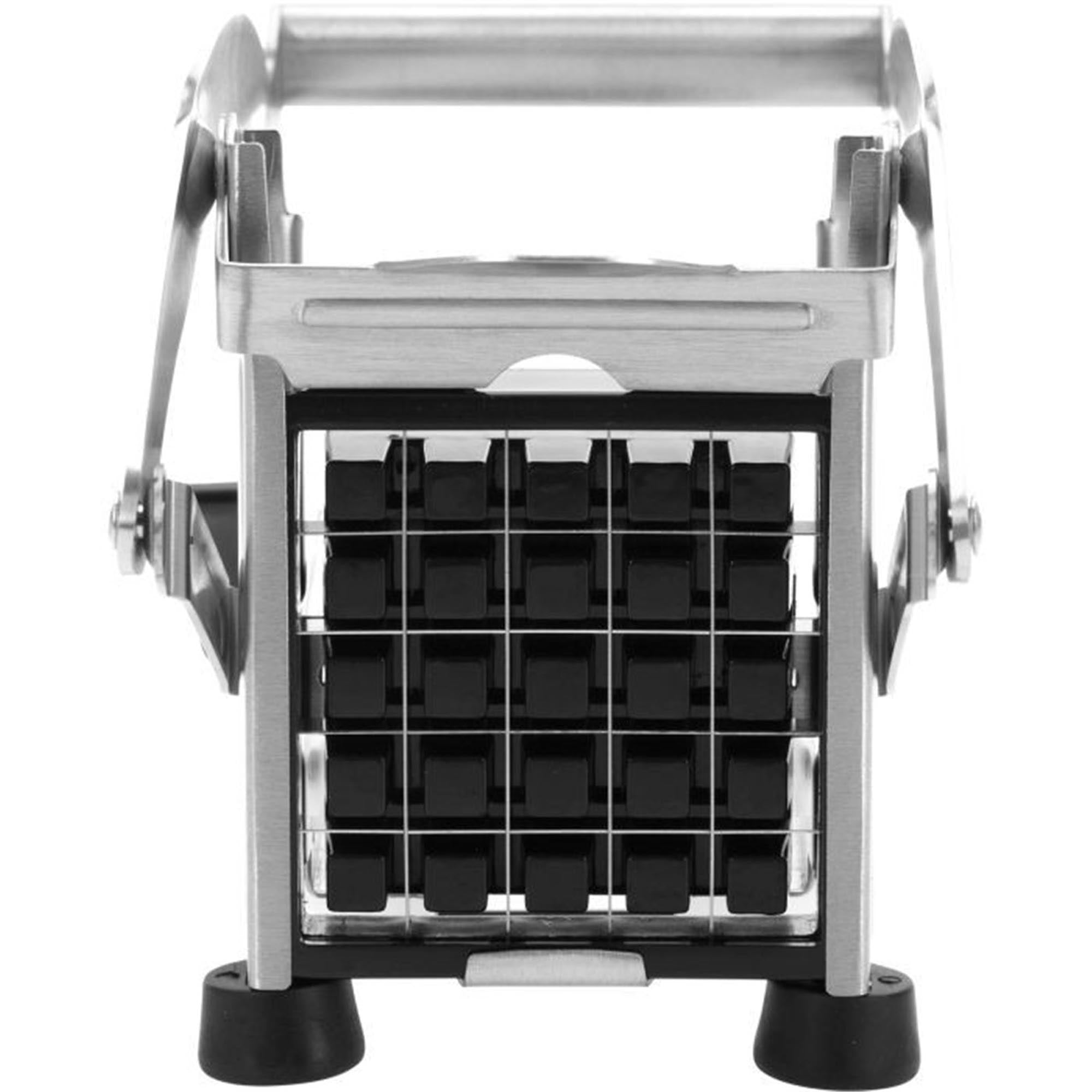 Der Pommesschneider Pomfri-Perfekt von Westmark (25x10x13cm) schneidet Kartoffeln präzise in gleichmässige Pommes-Streifen.