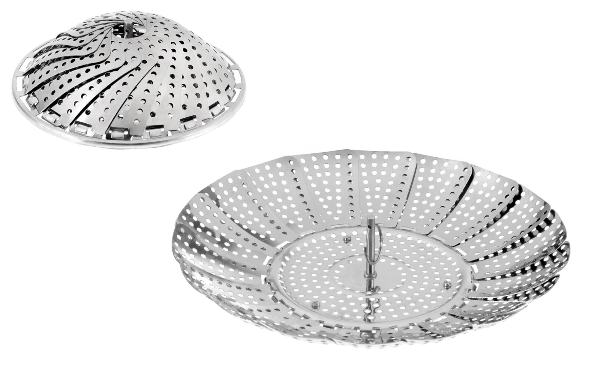 Dünsteinsatz von Westmark, ausfaltbar 14-26cm, H7cm, aus hochwertigem Edelstahl, ideal zum Dämpfen von Gemüse und Fisch, langlebig und hygienisch.