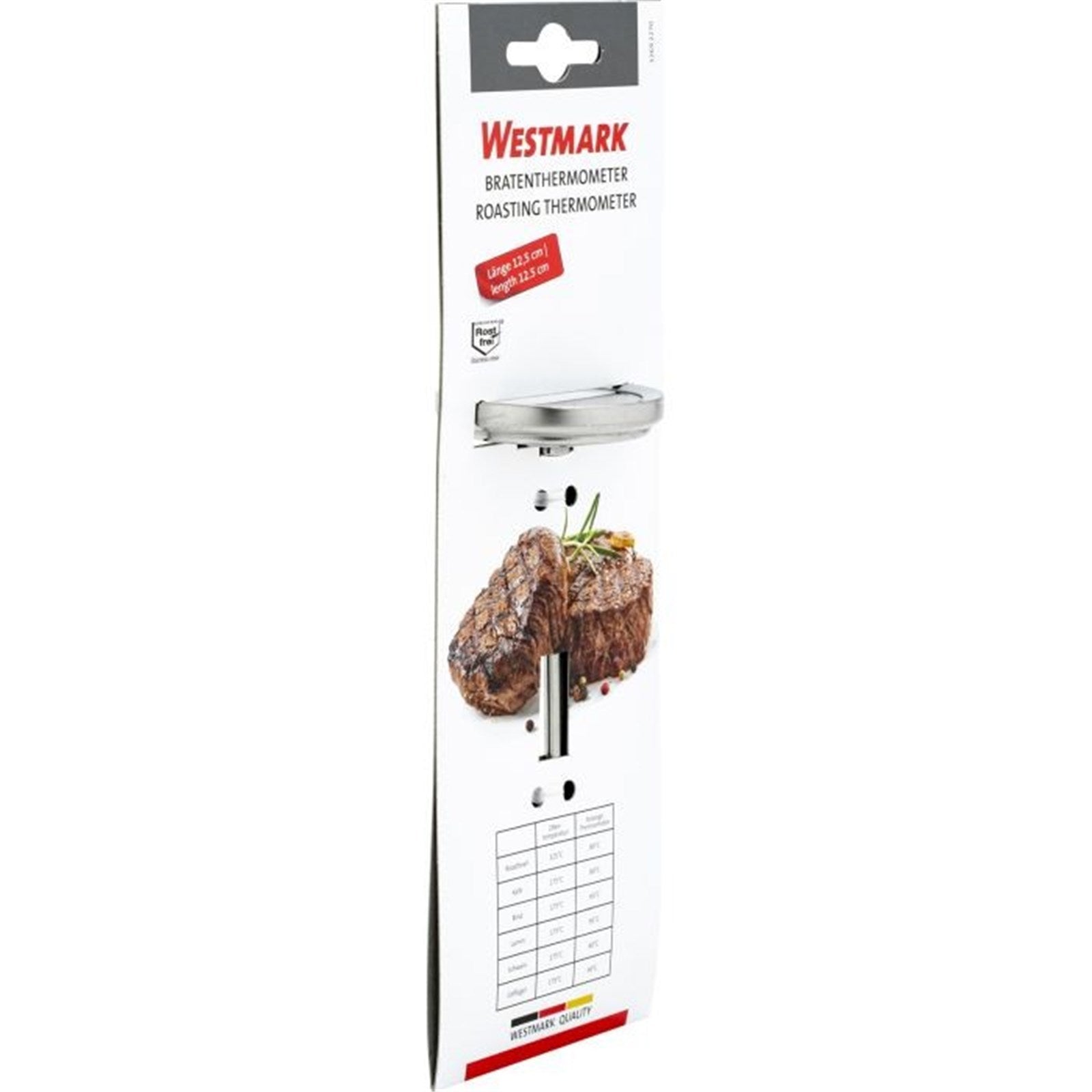 Westmark Bratenthermometer, 14.5x5.5x5.5cm, für exakte Temperaturmessung und optimale Zubereitung von Fleisch und Speisen.