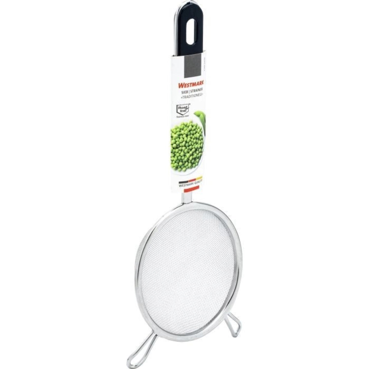 Klassisches Küchensieb von Westmark, Durchmesser 10 cm, Höhe 4 cm, perfekt zum Abtropfen und Sieben von Zutaten in der heimischen Küche.