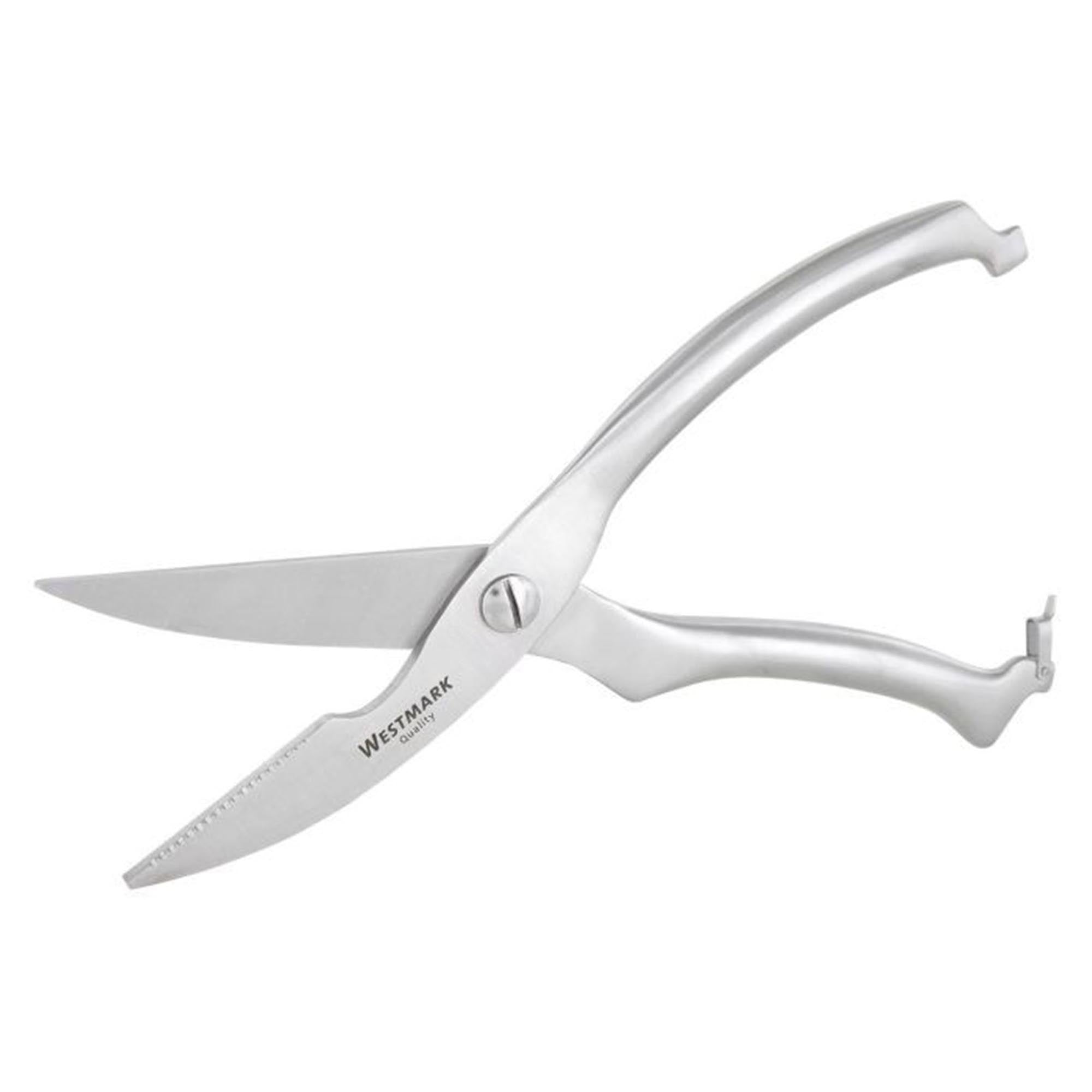 Moderne Geflügelschere von Westmark, 25.5x4.5x1.5cm, ideal zum Schneiden von Geflügel und anderen Lebensmitteln, ergonomisches Design für einfachen Gebrauch.