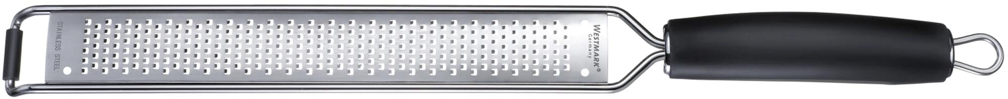 Entdecken Sie die Westmark Reibe Technicus-Pro: Hochwertige Edelstahlreibe, ideal für Gemüse, Käse und Gewürze. Ergonomisch, langlebig und pflegeleicht!