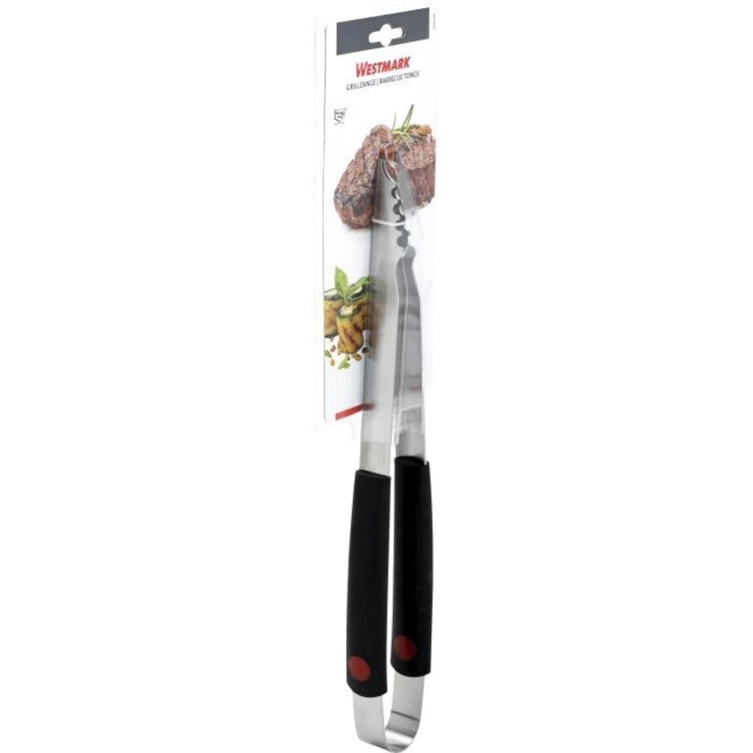 Hochwertige Grillzange von Westmark, Maße 40x6x3 cm, ideal für sicheres Wenden von Grillgut, ergonomischer Griff für optimalen Halt.