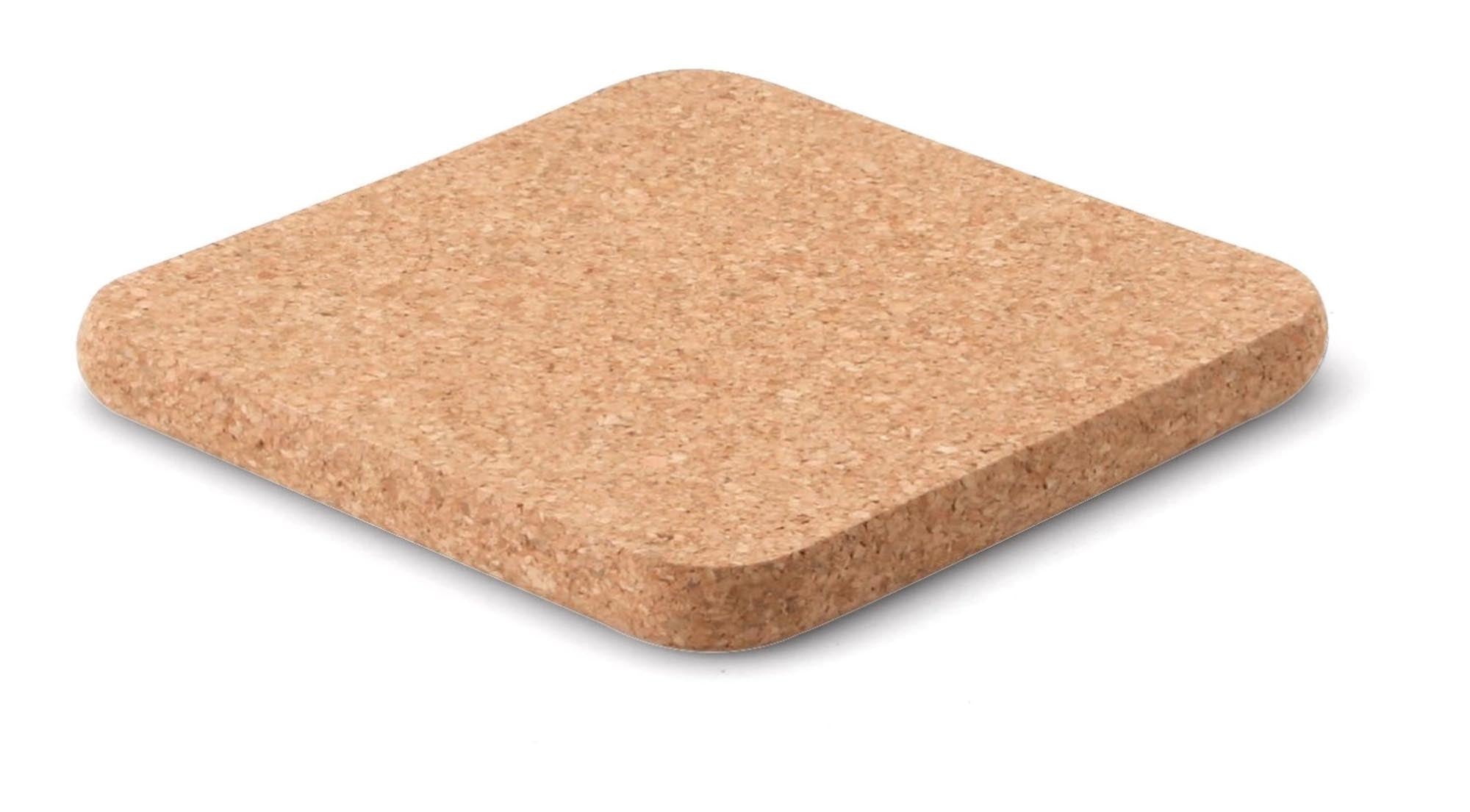 Quadratischer Kork Untersetzer 20x20x1.8cm von Maison Truffe, ideal für heisse Töpfe und Geschirr, schützt Oberflächen stilvoll.