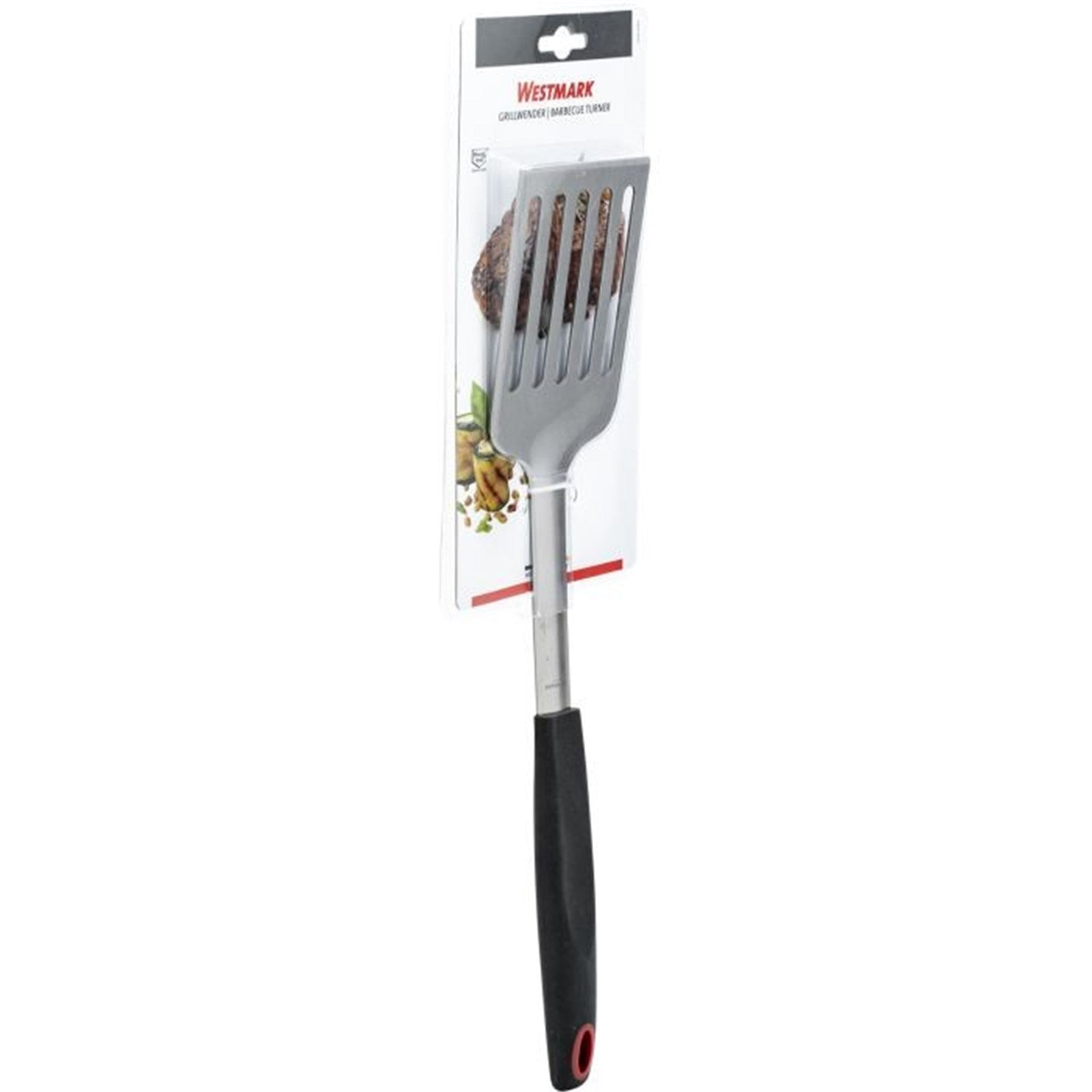 Robuster Grillwender von Westmark, ideal zum Wenden von Grillgut. Ergonomische Form und praktische Größe: 42.5x8.9x2.2cm für müheloses Grillvergnügen.