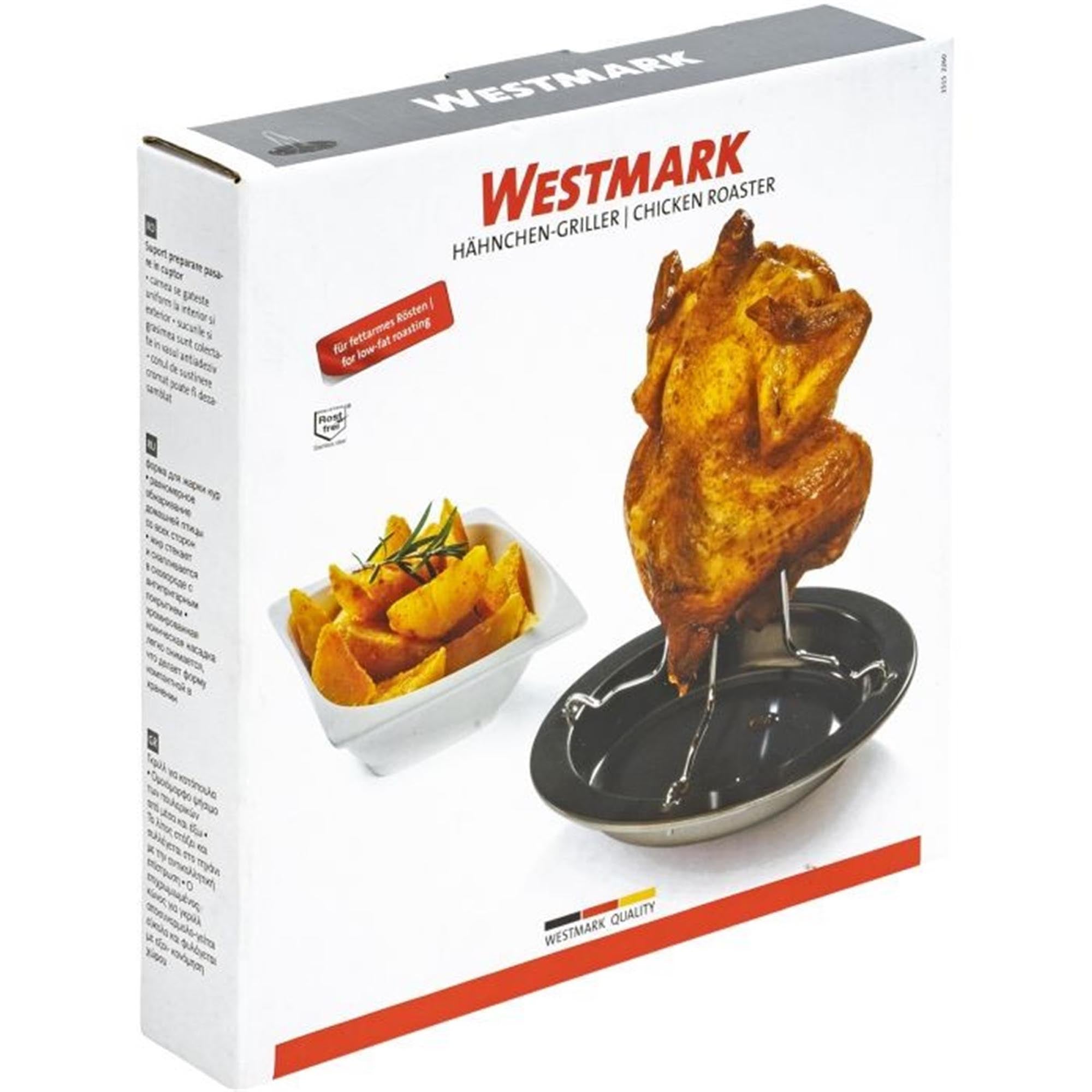 Hähnchengriller von Westmark, 21x21x21cm, ideal für knusprige Hähnchen, hochwertig, praktisch und leicht zu reinigen.