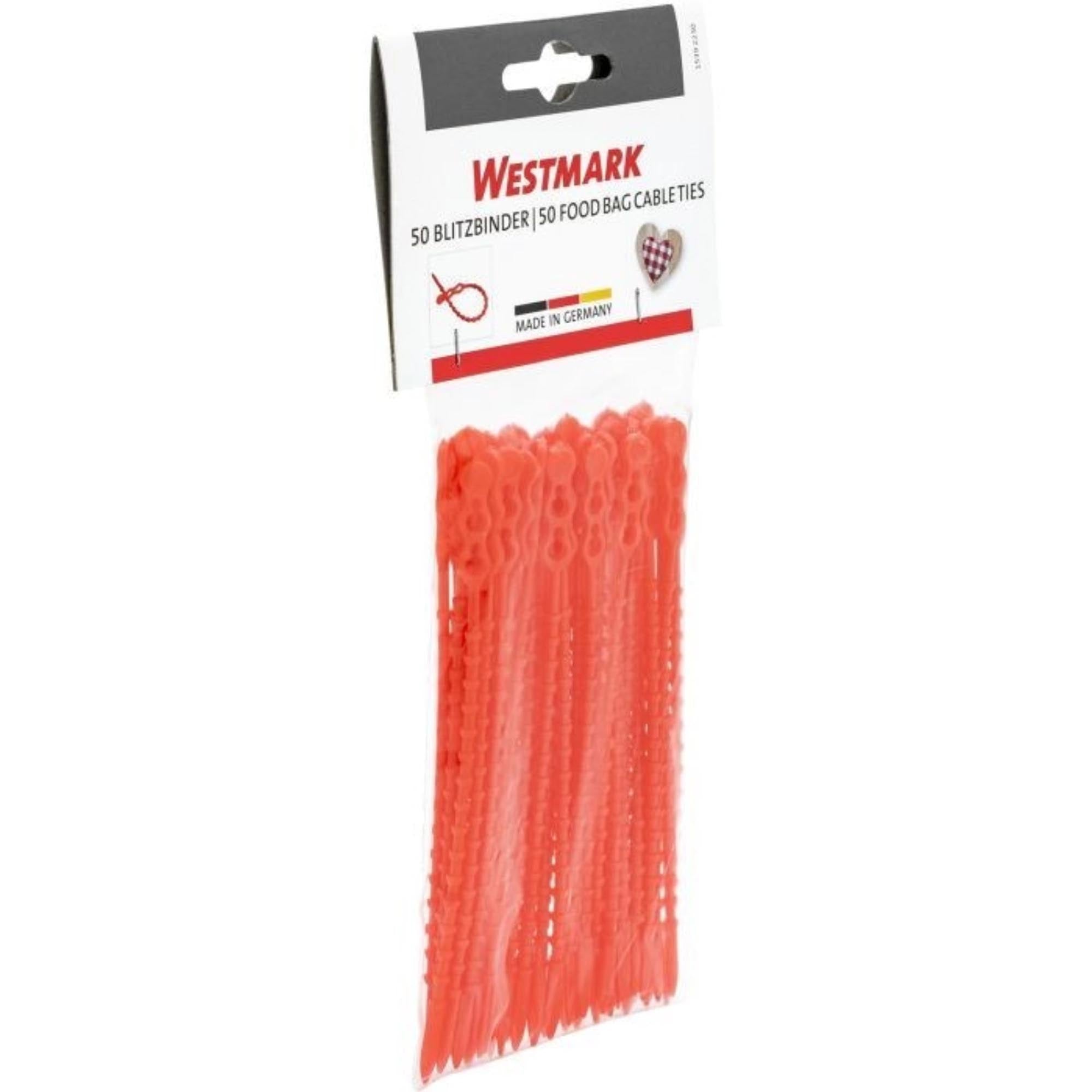 50er Set Blitzbinder von Westmark, Masse 12,5x0,5x0,5 cm, ideal zum Fixieren und Bündeln, vielseitig und praktisch einsetzbar.