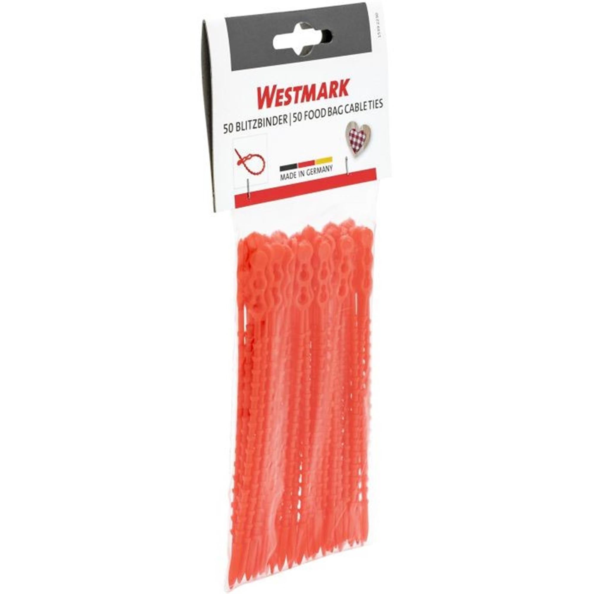 Praktisches 50er Set Blitzbinder von Westmark, ideal zum Bündeln und Fixieren, Masse: 12,5 x 0,5 x 0,5 cm, vielseitig einsetzbar.