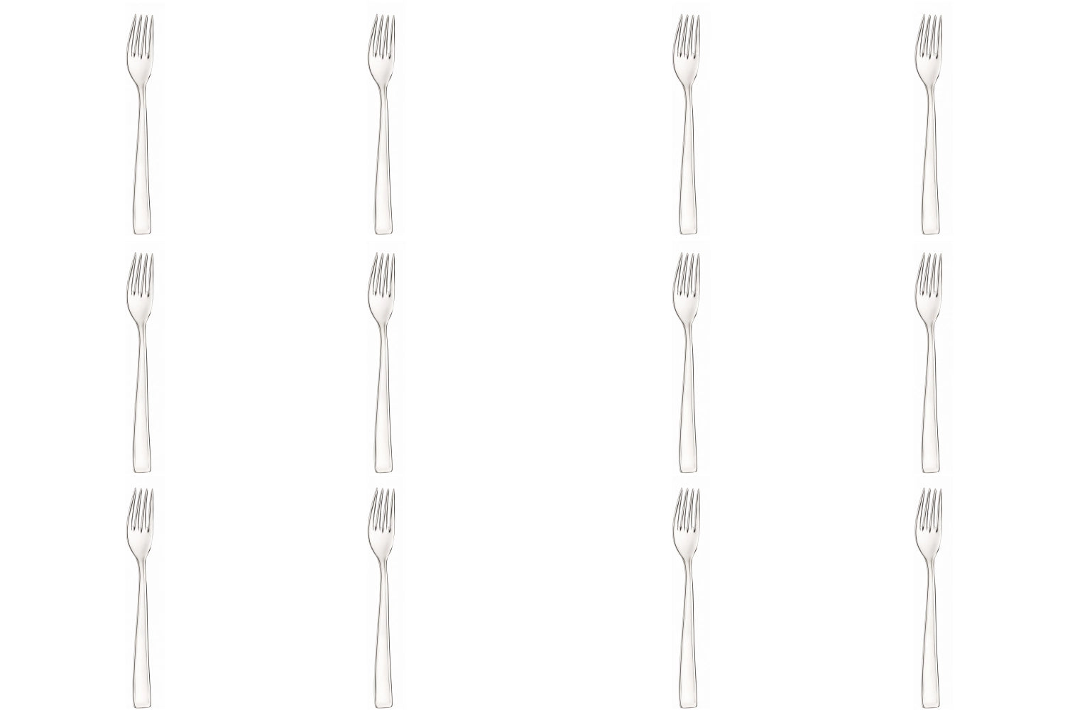 Elegantes 12er Set Beta Dessertgabeln (17,9 cm) von Pintinox, perfekt für Desserts und feine Anlässe, vereint Funktionalität und zeitloses Design.