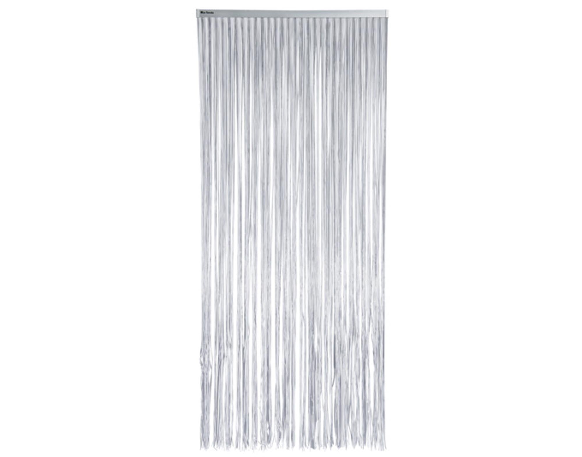 Eleganter LA TENDA Türvorhang Trento 2 in Weiß, 90x210 cm, UV-beständig, pflegeleicht, ideal für Innen- und Außentüren, schützt vor Insekten.