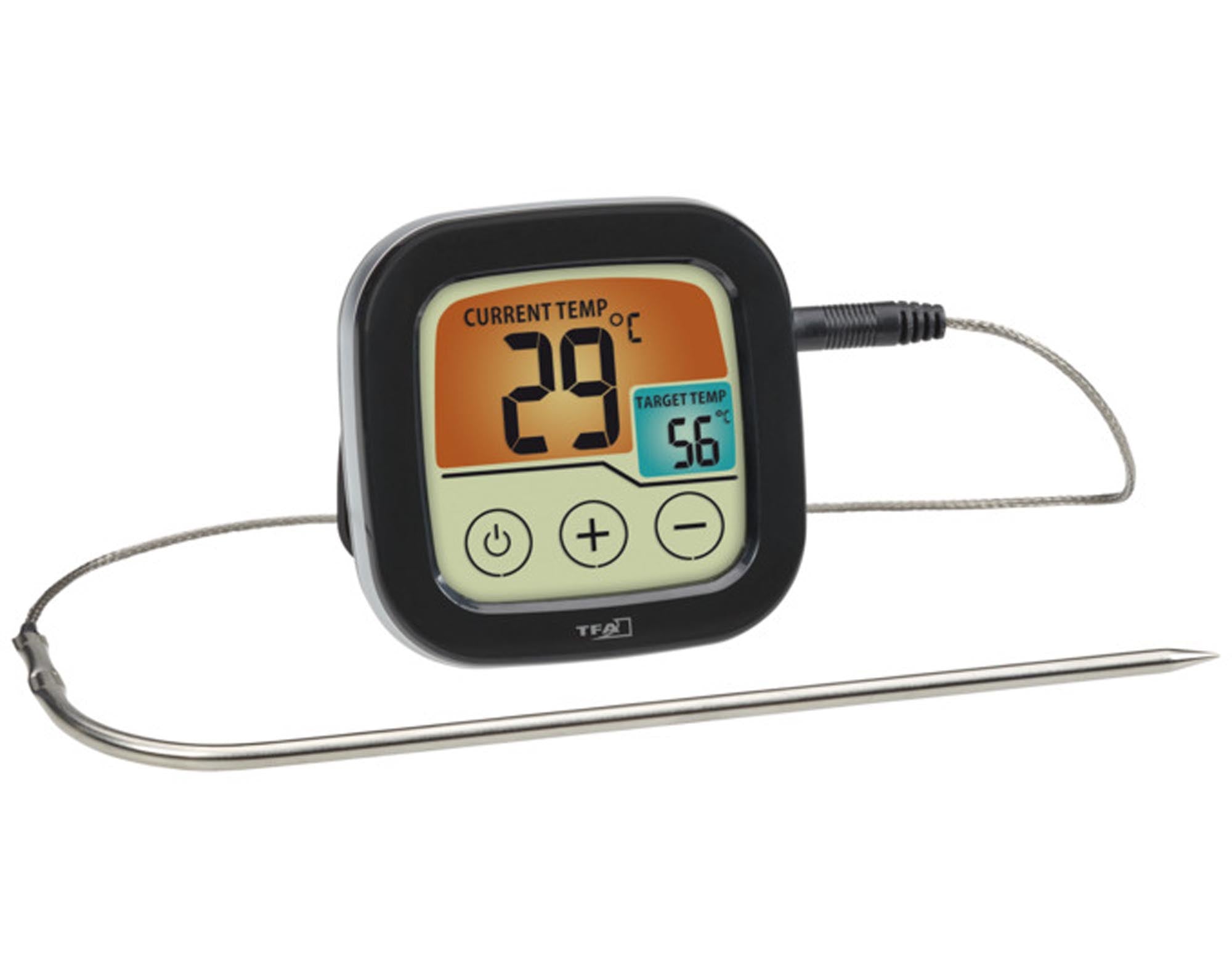 Das TFA Grill Bratenthermometer schwarz bietet präzise Temperaturmessung für perfekte Fleischgerichte. Ideal für Grillliebhaber und Hobbyköche!