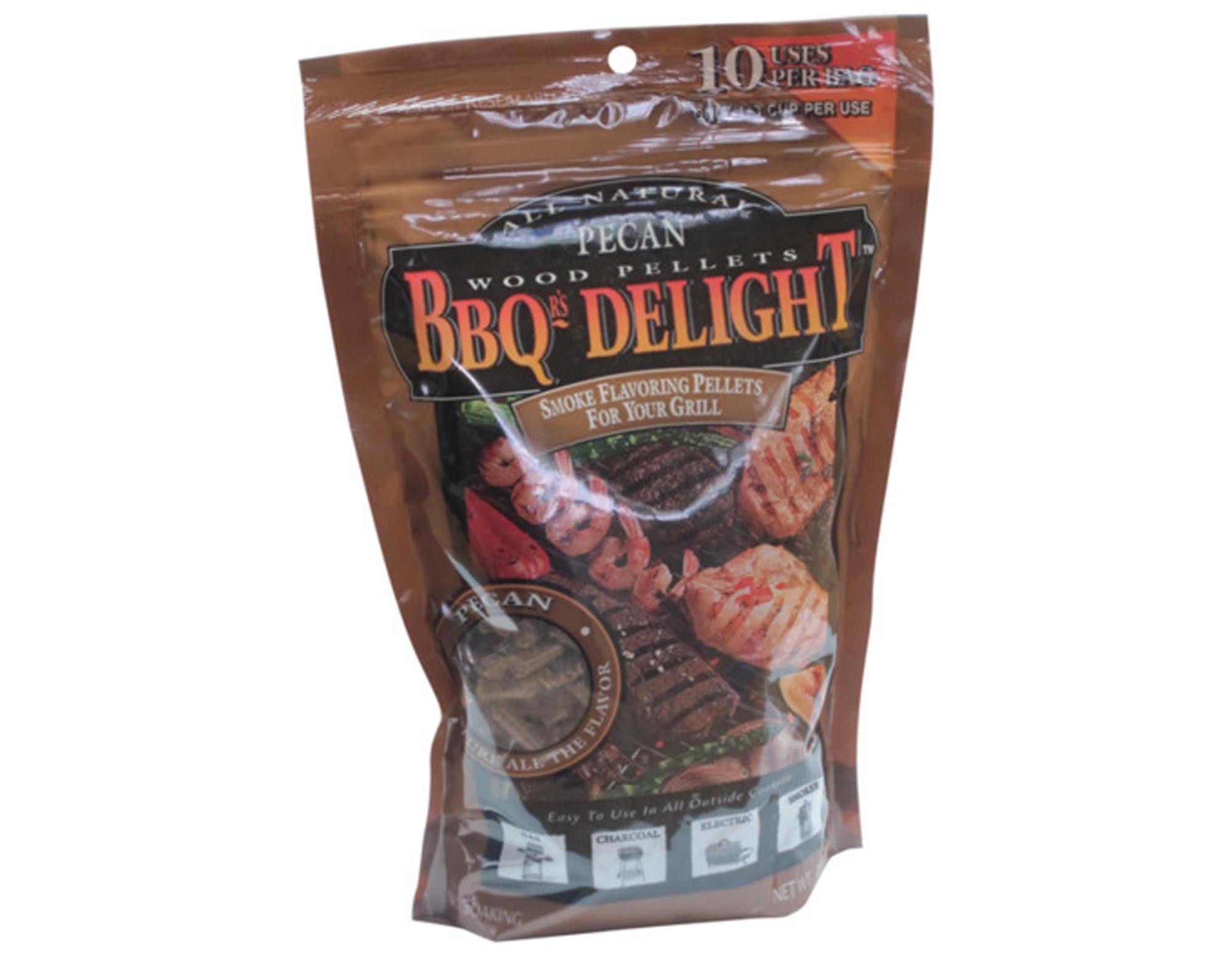 Entdecken Sie die BBQR'S DELIGHT Pellets Pecan 450 g für einzigartiges Grill- und Räucheraroma. Ideal für Fleisch, Fisch und Gemüse!