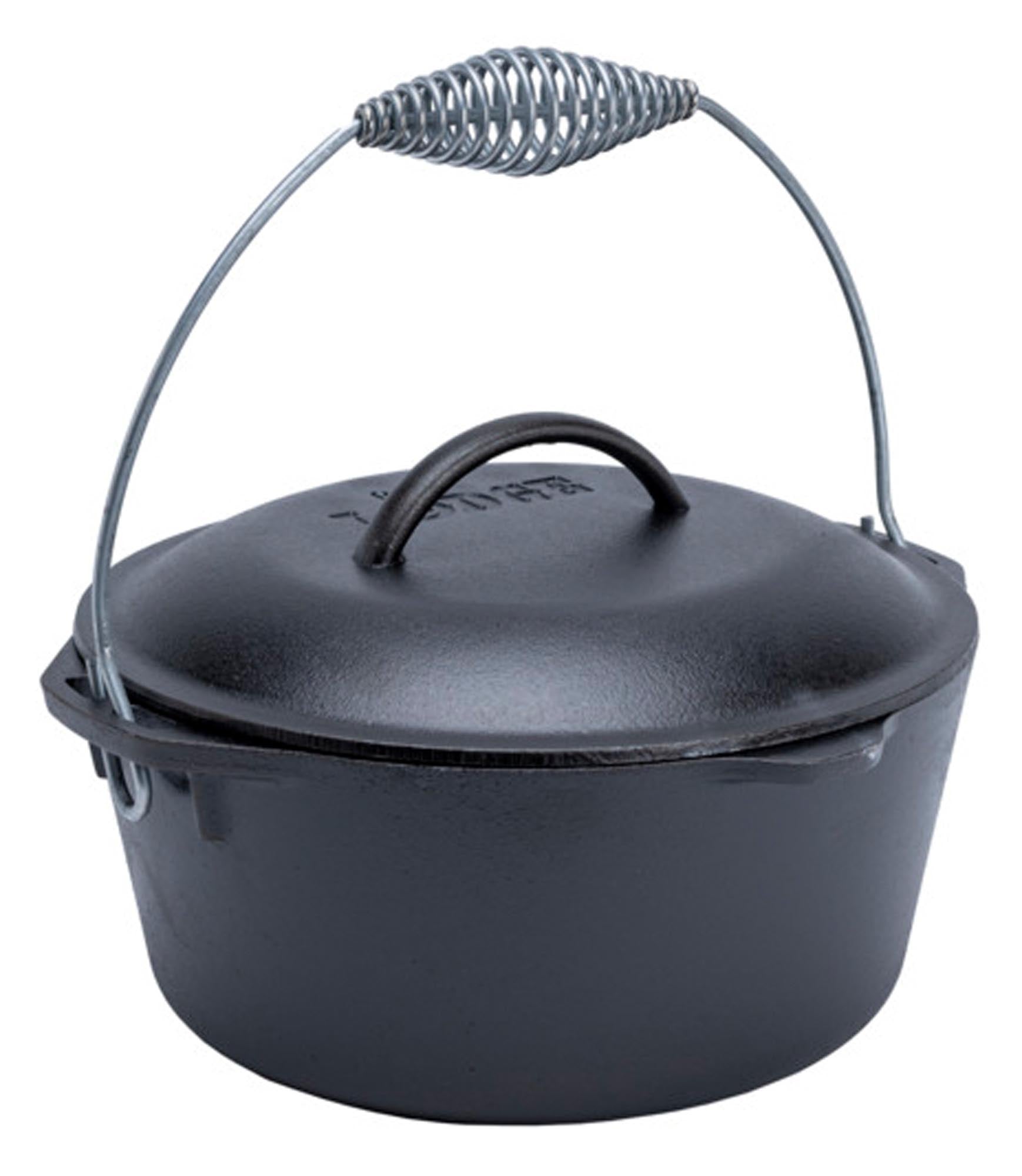 Entdecken Sie den LODGE Kessel Dutch Oven 9 l – das perfekte Gusseisen-Grillzubehör für Outdoor-Kochliebhaber. Ideal für Eintöpfe und Schmorgerichte!