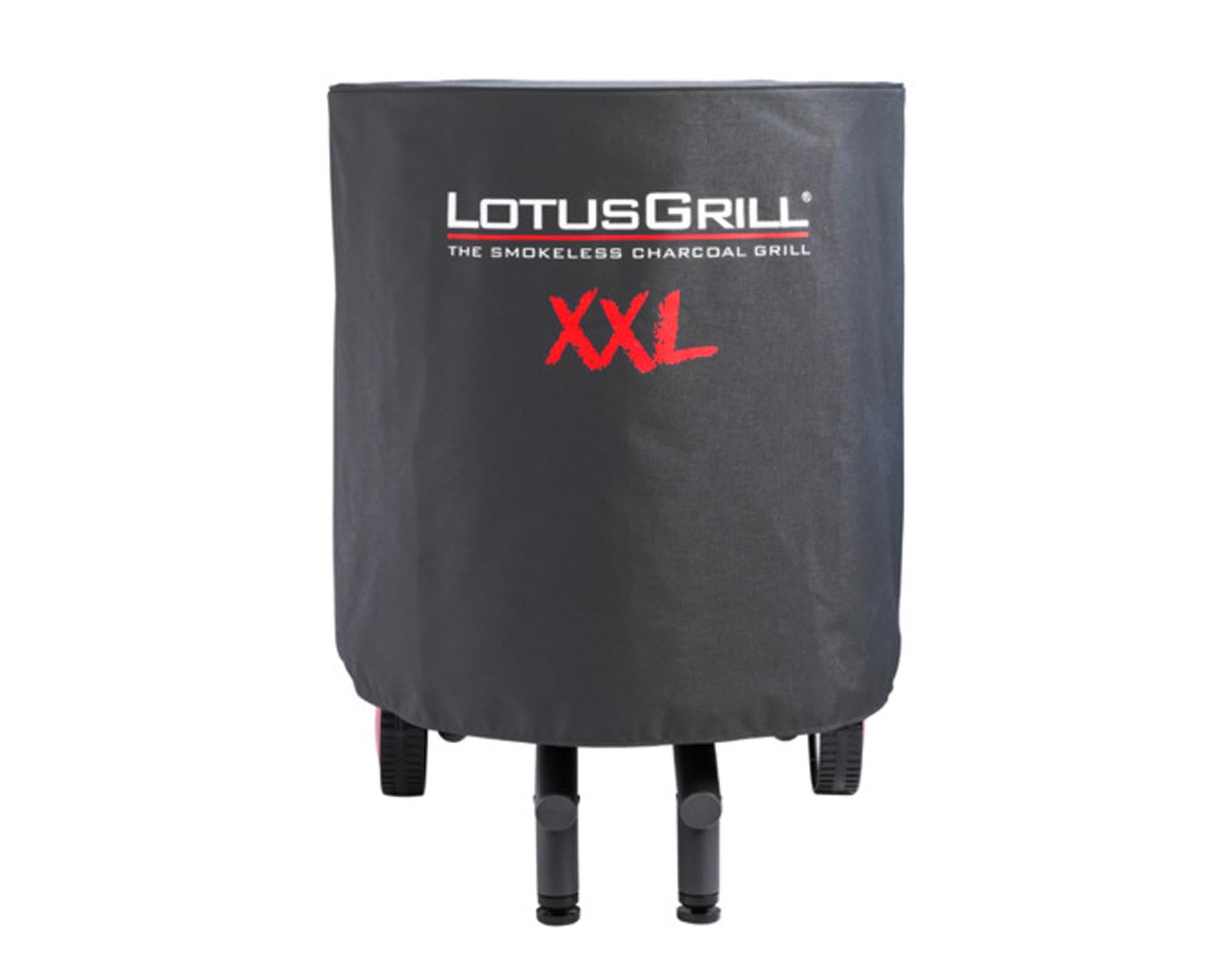 Schützen Sie Ihren LOTUS GRILL XXL mit der hochwertigen Abdeckhaube kurz. Wasserabweisend, atmungsaktiv und ideal für Witterungsschutz.