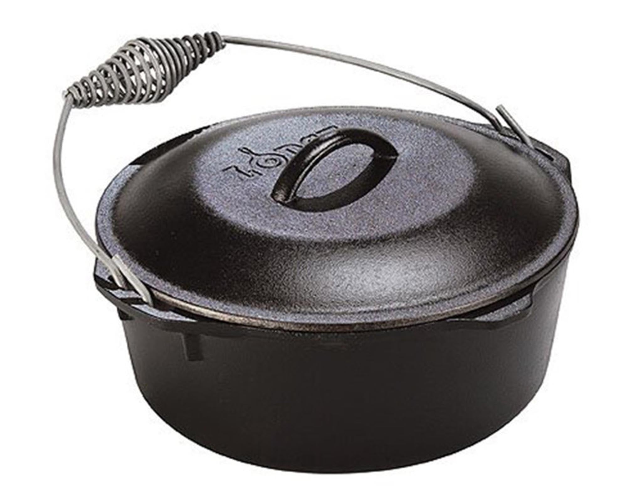 Entdecken Sie den LODGE Kessel Dutch Oven 7 l – das perfekte Gusseisen-Grillzubehör für Eintöpfe, Braten und Brot. Ideal für Outdoor-Kochen!