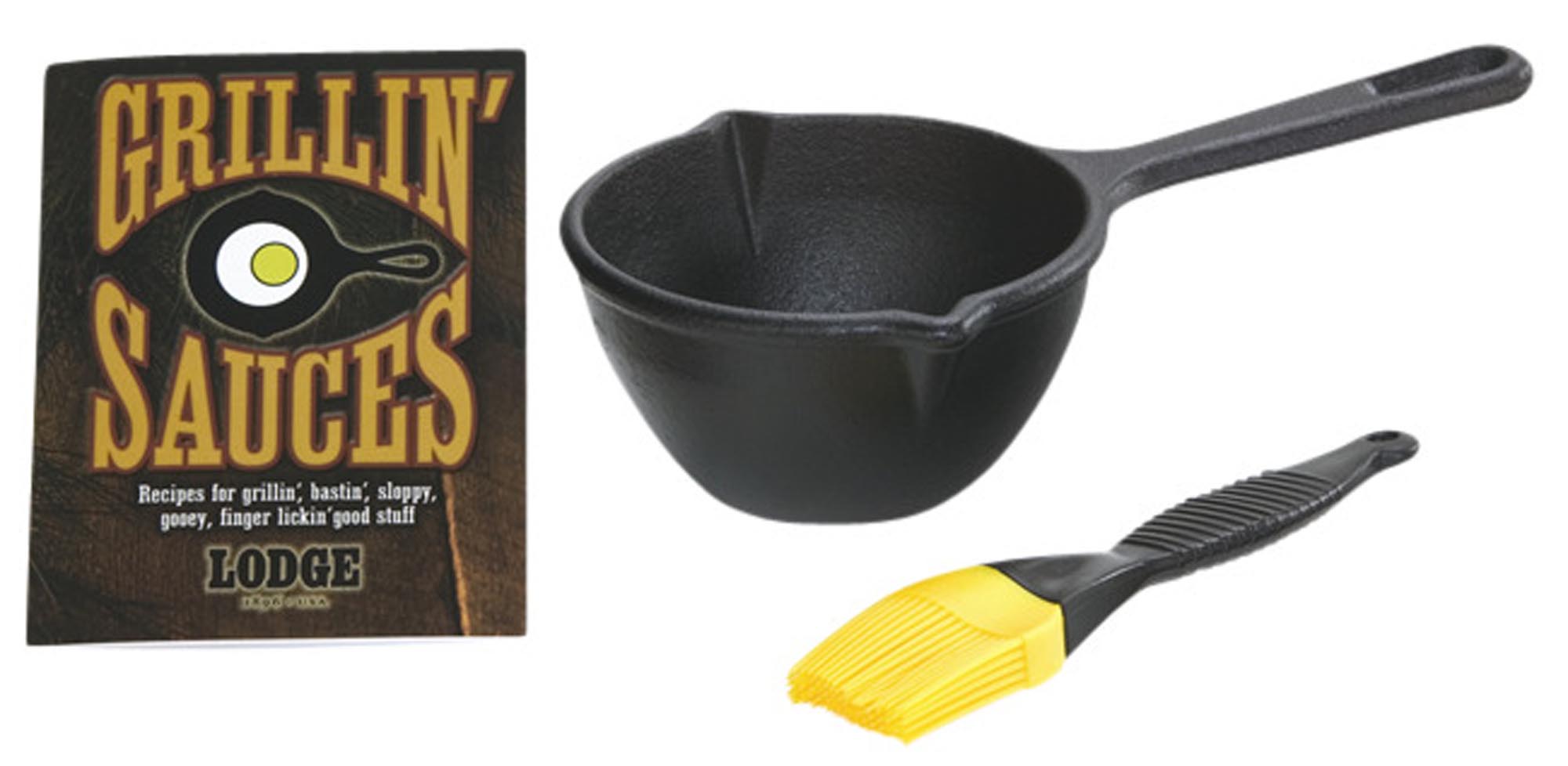 Entdecken Sie den LODGE Saucentopf (ø 11.3 cm) mit Silikonpinsel – ideal für Grillfans! Robustes Gusseisen, perfekte Wärmeleitung, vielseitig einsetzbar.