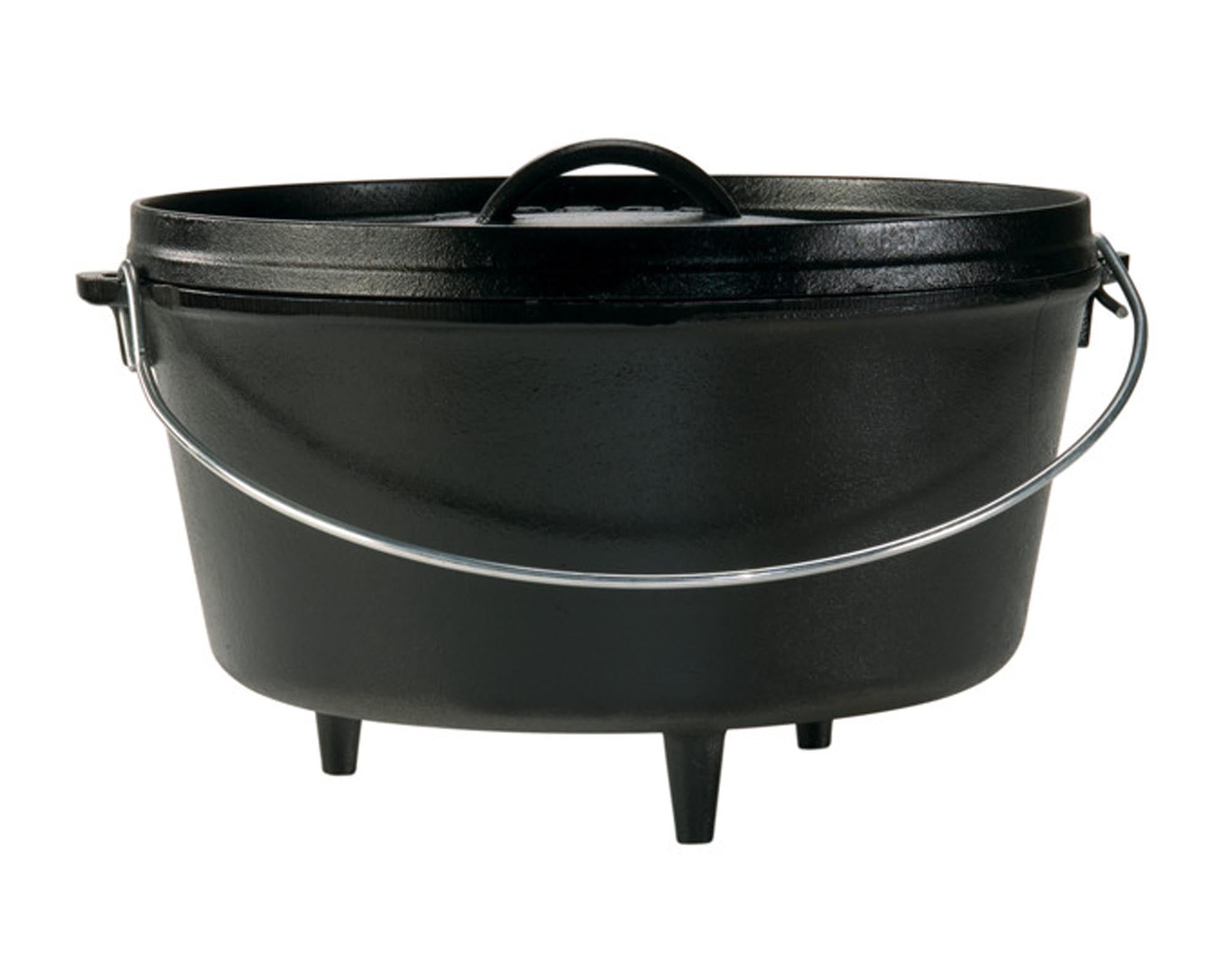 Entdecken Sie den LODGE Kessel Camp Dutch Oven 7.6 l – ideal für Eintöpfe, Braten und mehr. Robustes Gusseisen, perfekte Wärmeverteilung, natürliche Antihaftbeschichtung.