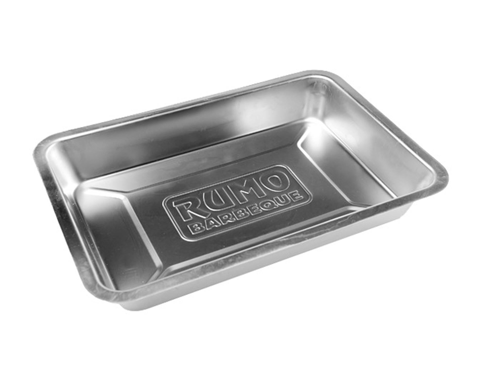 Entdecken Sie die RUMO BARBEQUE Tropf- und Marinierschale aus Edelstahl – ideal zum Marinieren und Auffangen von Aromen beim Grillen!