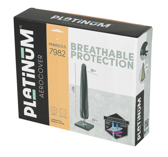 PLATINUM AEROCOVER Schutzhülle Sonnenschirm 292x60/65 cm in präsentiert im Onlineshop von KAQTU Design AG. Gartenmöbelabdeckung ist von PLATINUM AEROCOVER