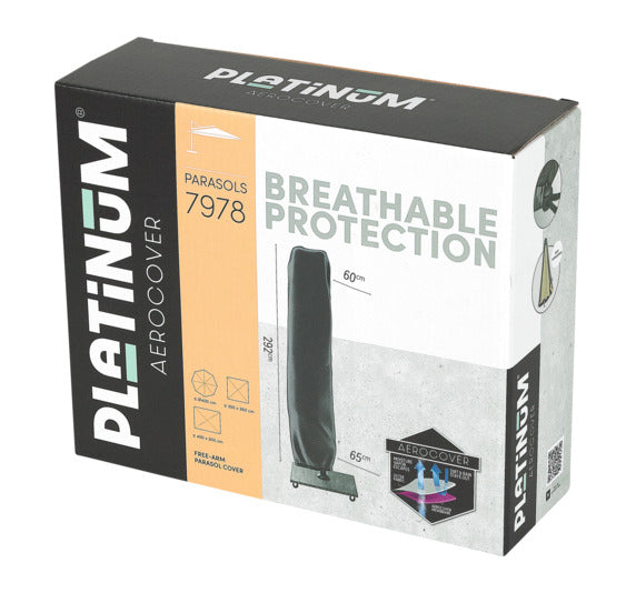 PLATINUM AEROCOVER Schutzhülle Sonnenschirm 292x60/65 cm in präsentiert im Onlineshop von KAQTU Design AG. Gartenmöbelabdeckung ist von PLATINUM AEROCOVER