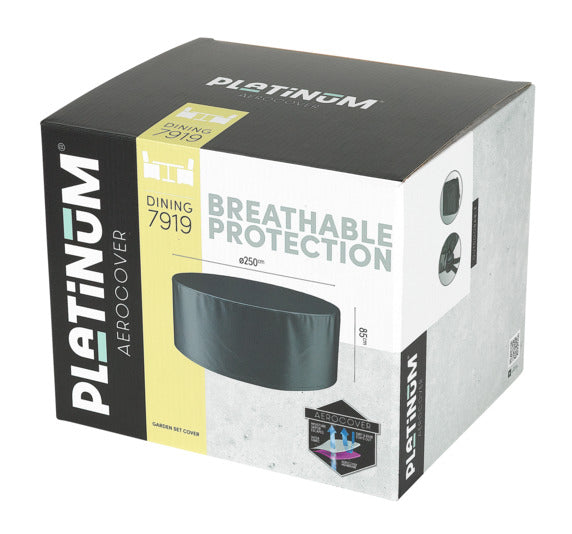 PLATINUM AEROCOVER Schutzhülle Sitzgruppe ø 320x85 cm in präsentiert im Onlineshop von KAQTU Design AG. Gartenmöbelabdeckung ist von PLATINUM AEROCOVER