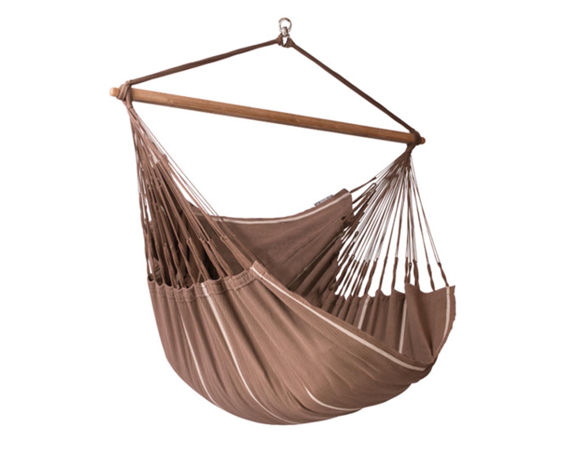 Hängestuhl Habana 130x210 cm von LA SIESTA: Stilvoller Rückzugsort aus hochwertiger Baumwolle, perfekt für entspannte Momente drinnen und draußen.