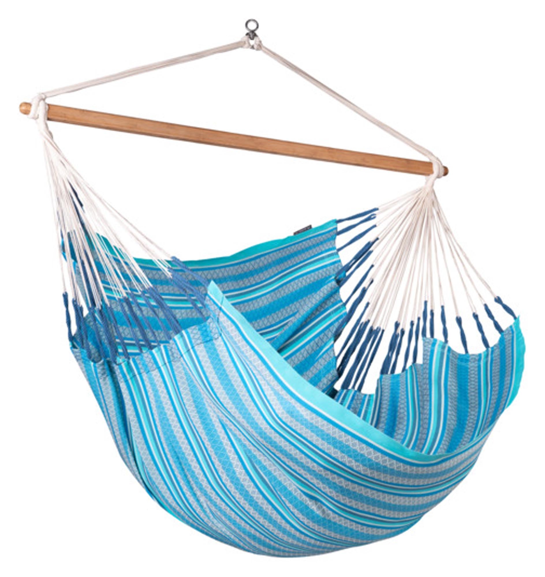 Hängestuhl Habana 130x210 cm von LA SIESTA: Stilvoller Rückzugsort aus hochwertiger Baumwolle, perfekt für entspannte Momente drinnen und draußen.