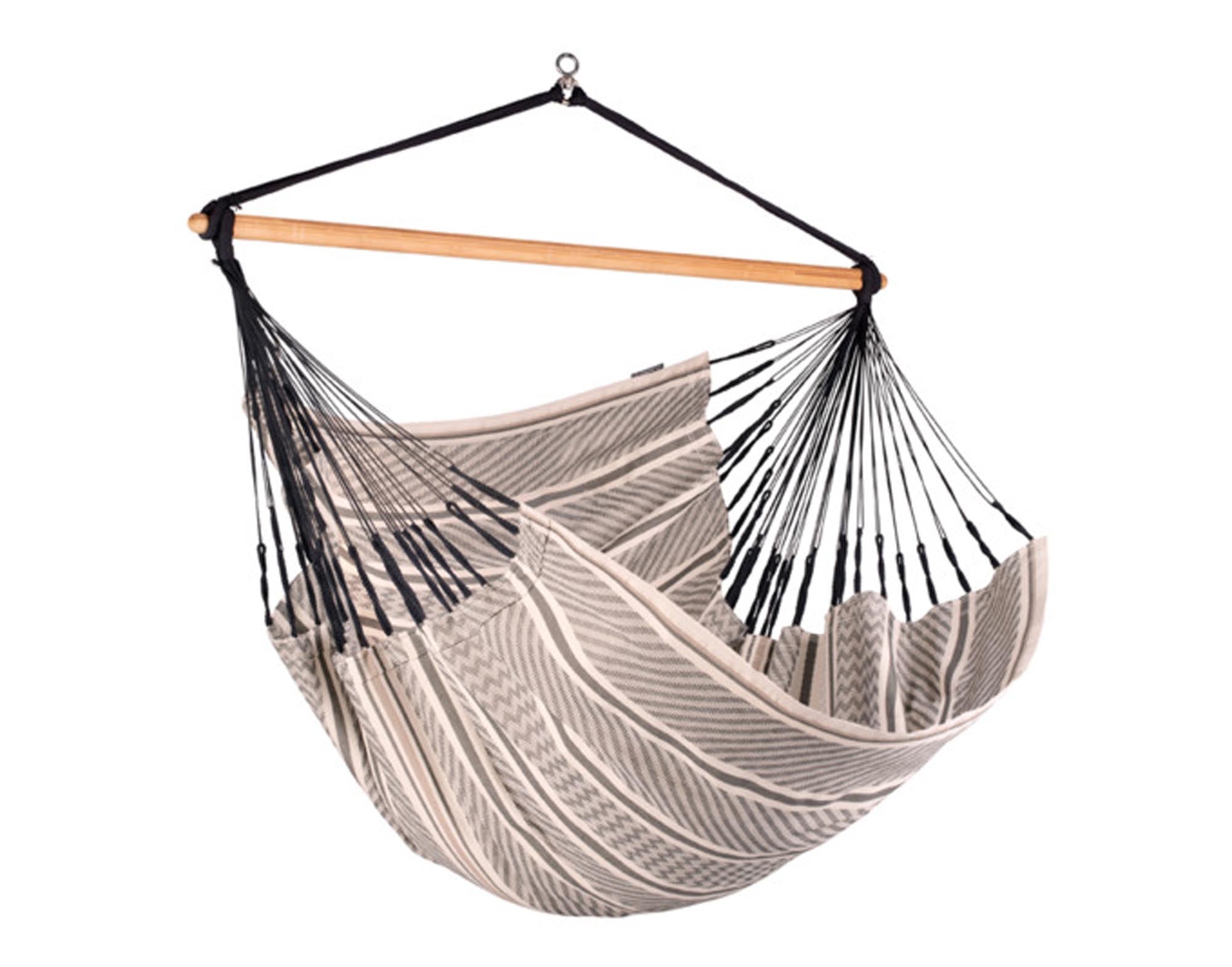 Hängestuhl Habana 130x210 cm von LA SIESTA: Ihr stilvoller Rückzugsort für drinnen und draußen. Hochwertige Baumwolle, optimale Stabilität und modernes Design.