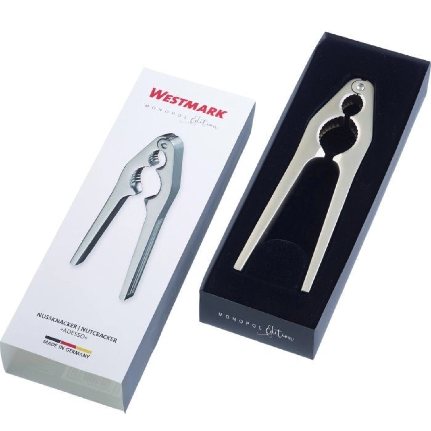 Eleganter Nussknacker Adesso von Westmark, edelmattiert, 17x4x1.2cm, ideal für das einfache Knacken von Nüssen und ein Must-Have für jede Küche.