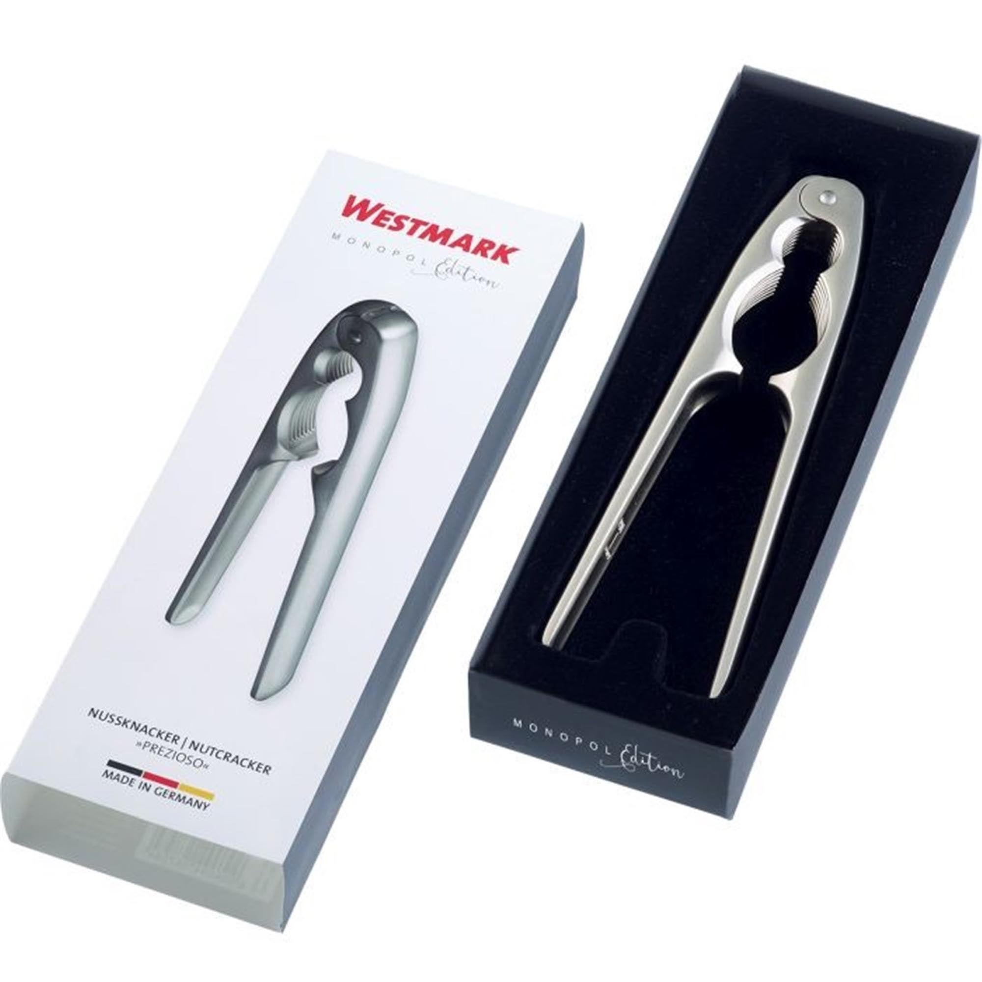Stilvoller Nussknacker Prezioso von Westmark, edelmattiert, 18.7x3x1.6cm, perfekt für müheloses Nüsseknacken und eine elegante Tischpräsentation.