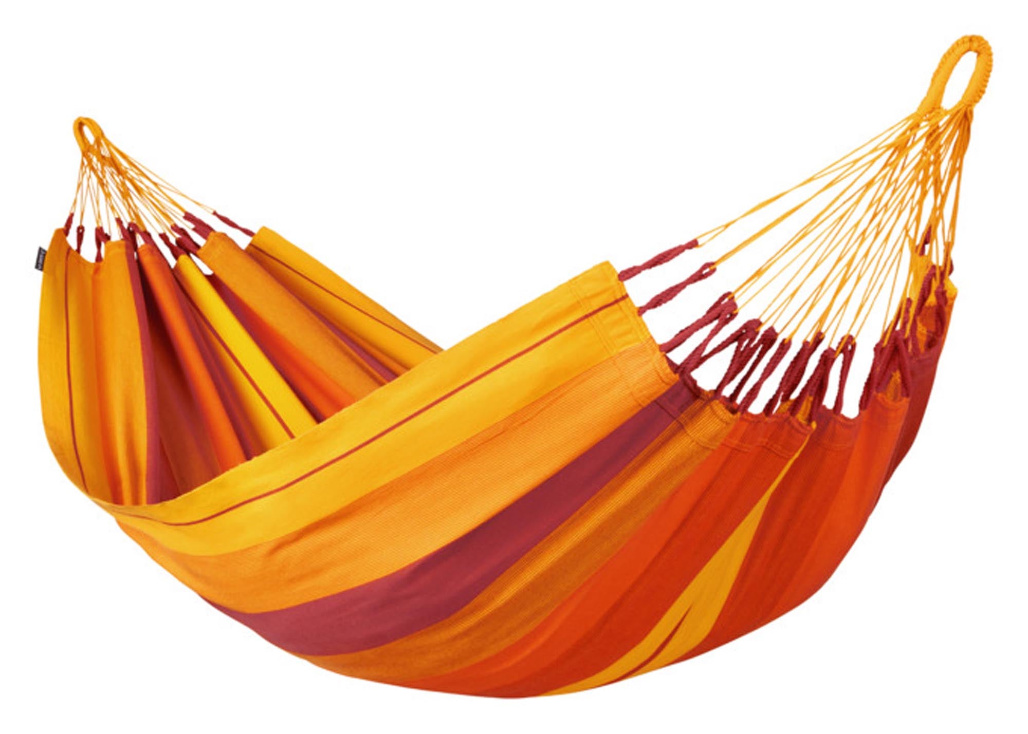 Entspannen Sie stilvoll in der Hängematte Modesta 140x300 cm von LA SIESTA. Hochwertige Baumwolle, einfache Aufhängung und gemütliches Design für Ihre Wohlfühloase.