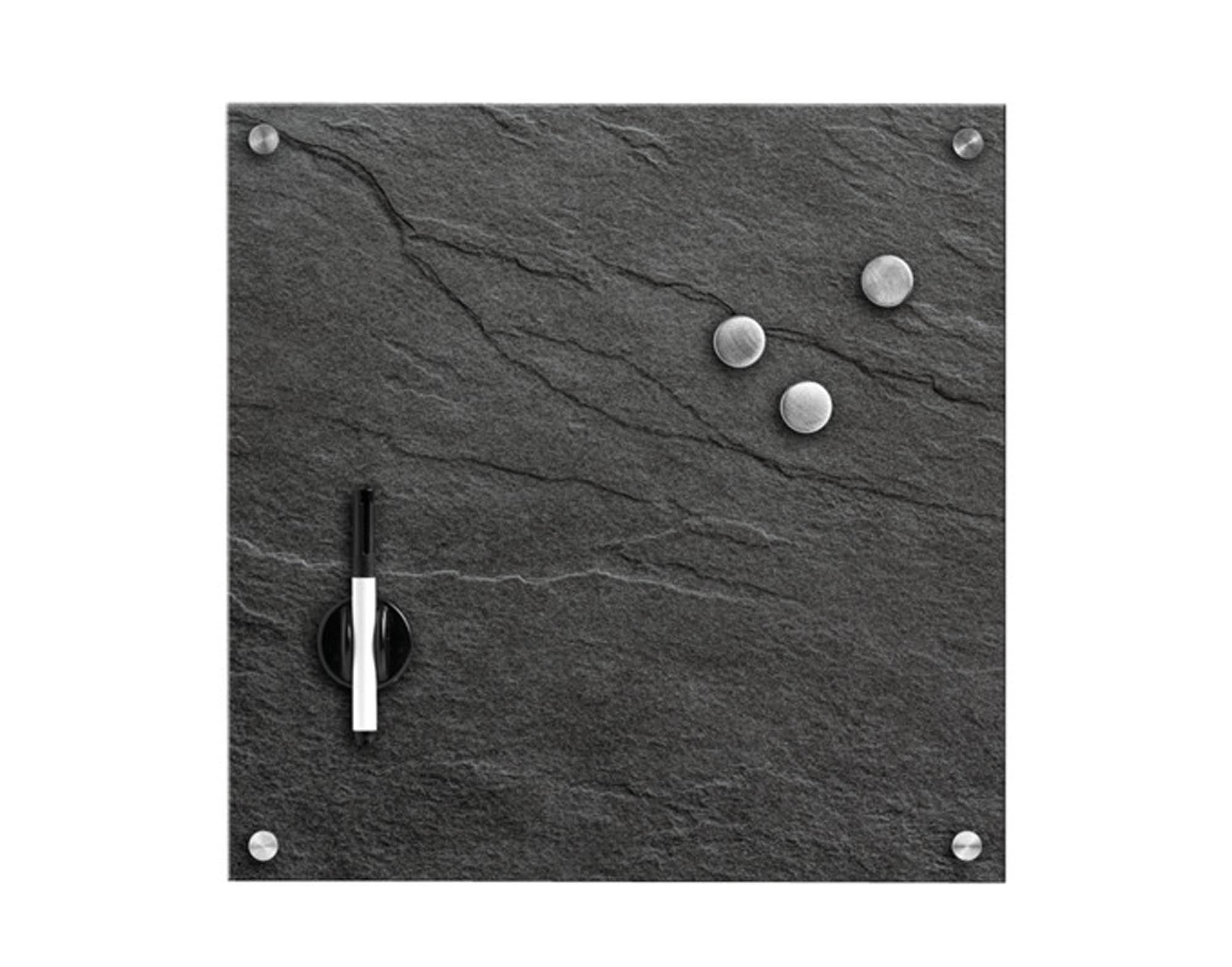 Entdecken Sie das ZELLER Memobord Glas 40x40 cm in Anthrazit – stilvoll, beschreibbar und ideal für Büro, Küche und Flur. Perfekte Organisation!