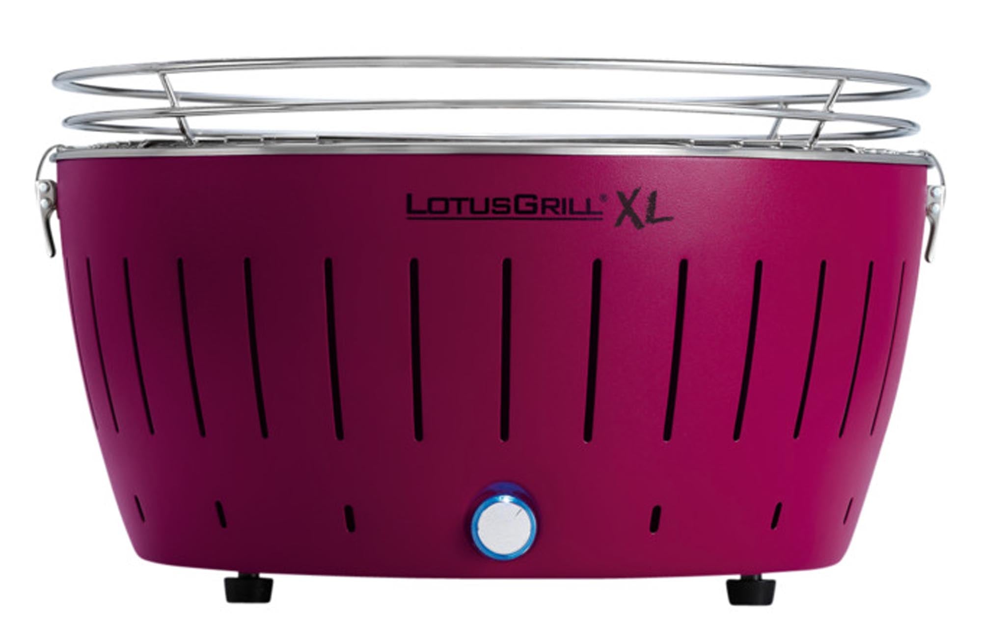Grosser Holzkohletischgrill XL von LOTUS GRILL für rauchfreies Grillen.