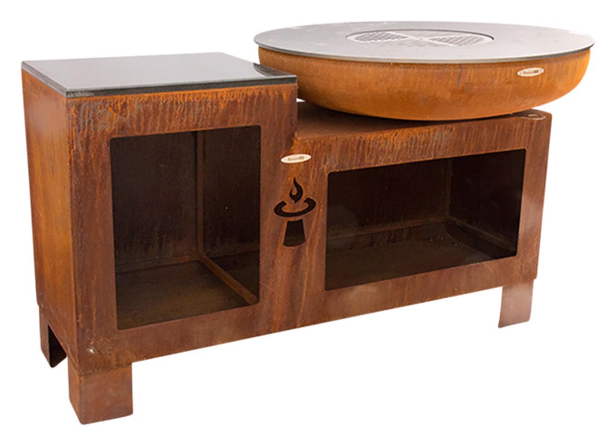 Die REMUNDI Feuerstelle Vulcano M ist ein elegantes Outdoor-Highlight, das Wärme und Stil für unvergessliche Abende im Freien bietet.